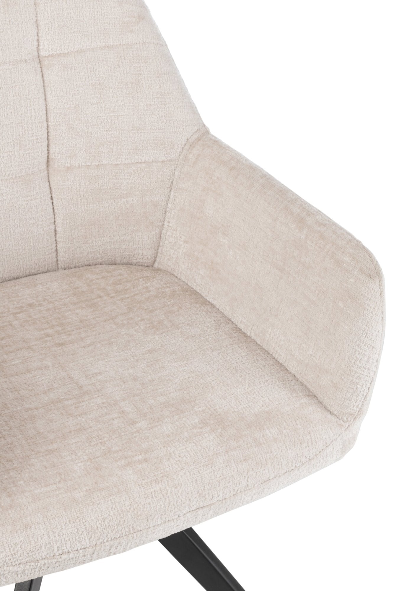 Esszimmerstuhl Louna Swivel Rücken Eisen Ecru