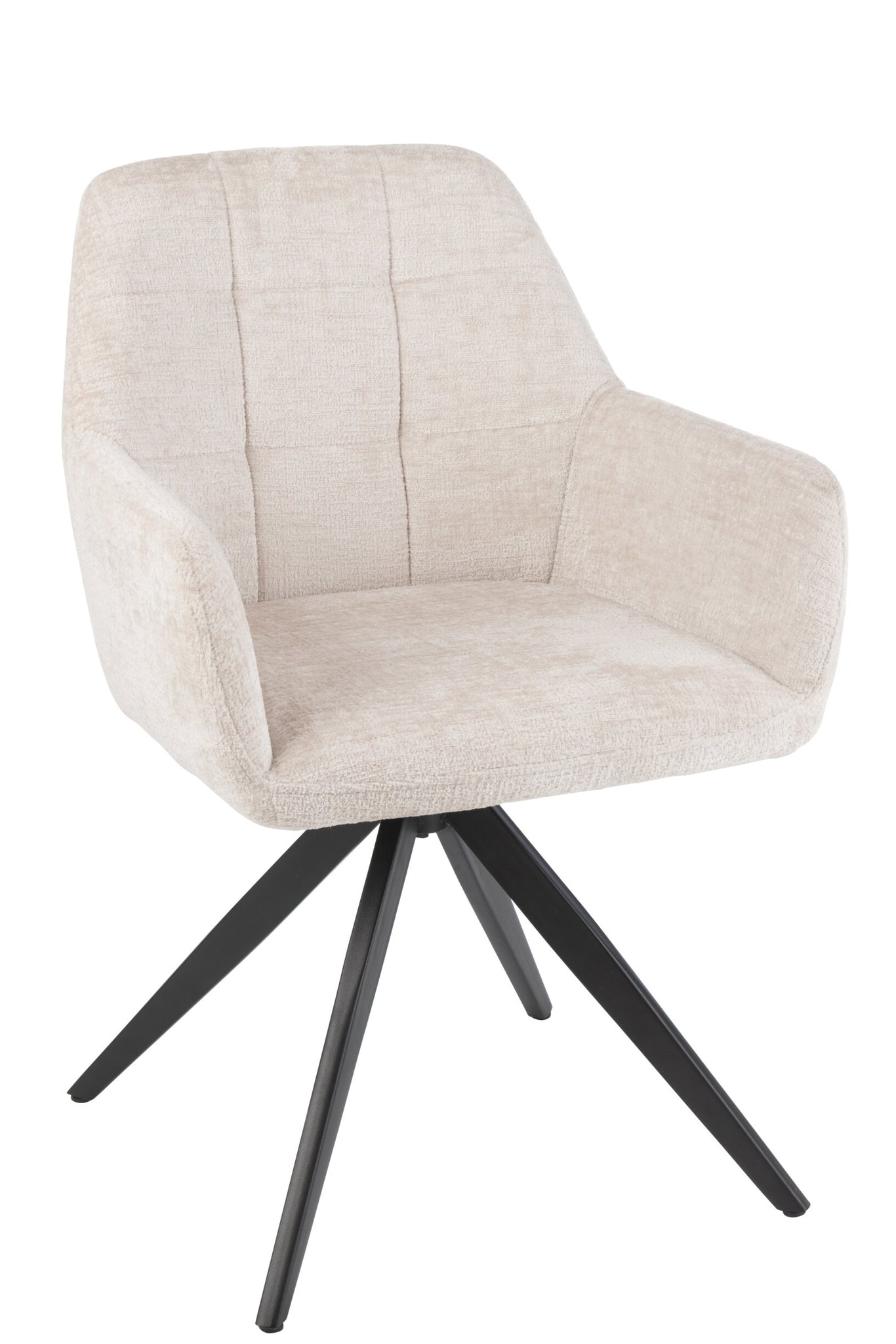 Esszimmerstuhl Louna Swivel Rücken Eisen Ecru