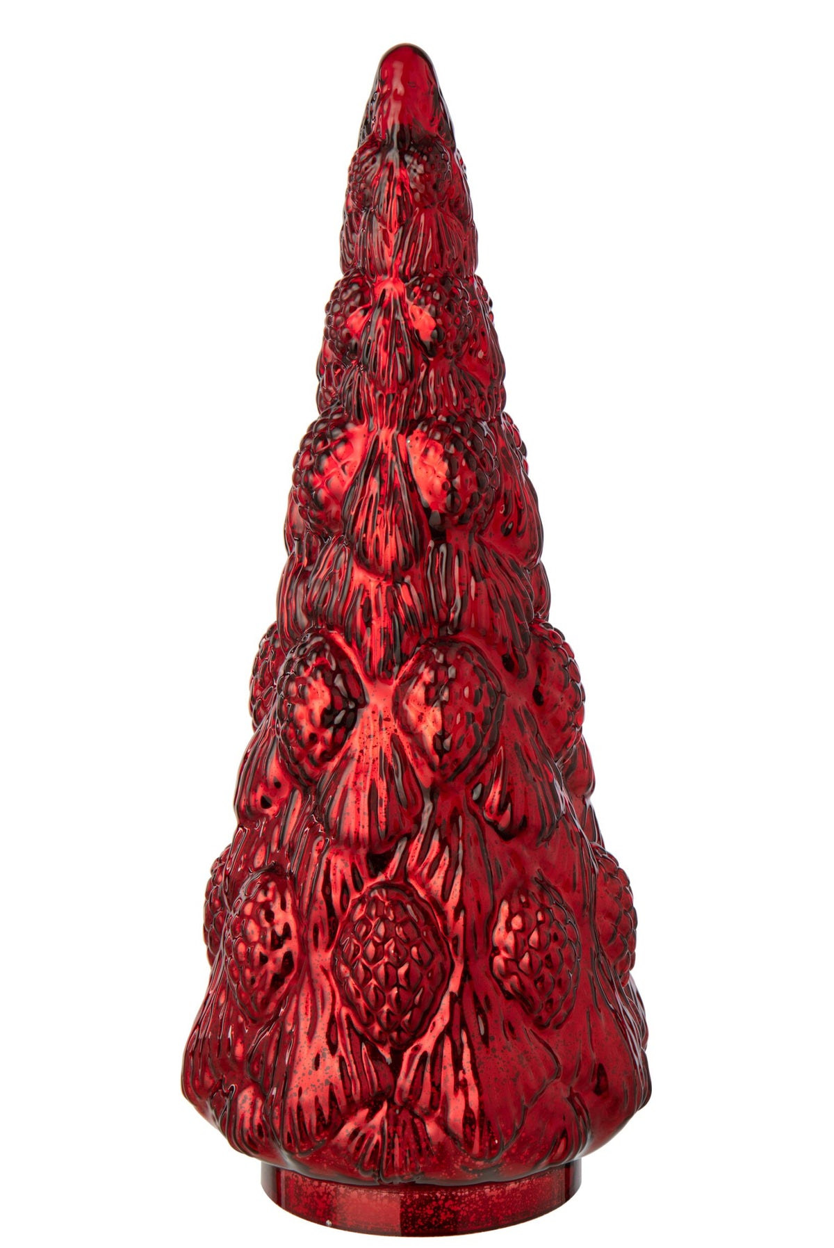 Kerstboom glas – glas, kerstrood, 53 cm