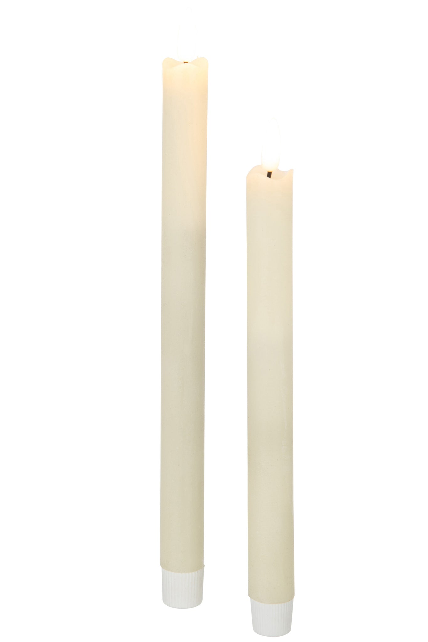 Box 2Candles Led Long Cream Large