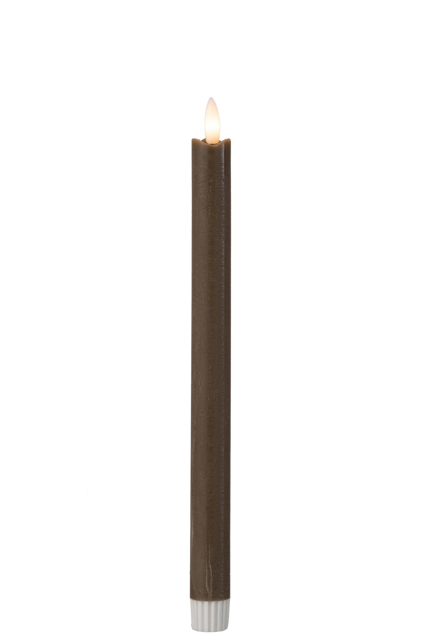 Box 2 Candles Led Long Brown Large