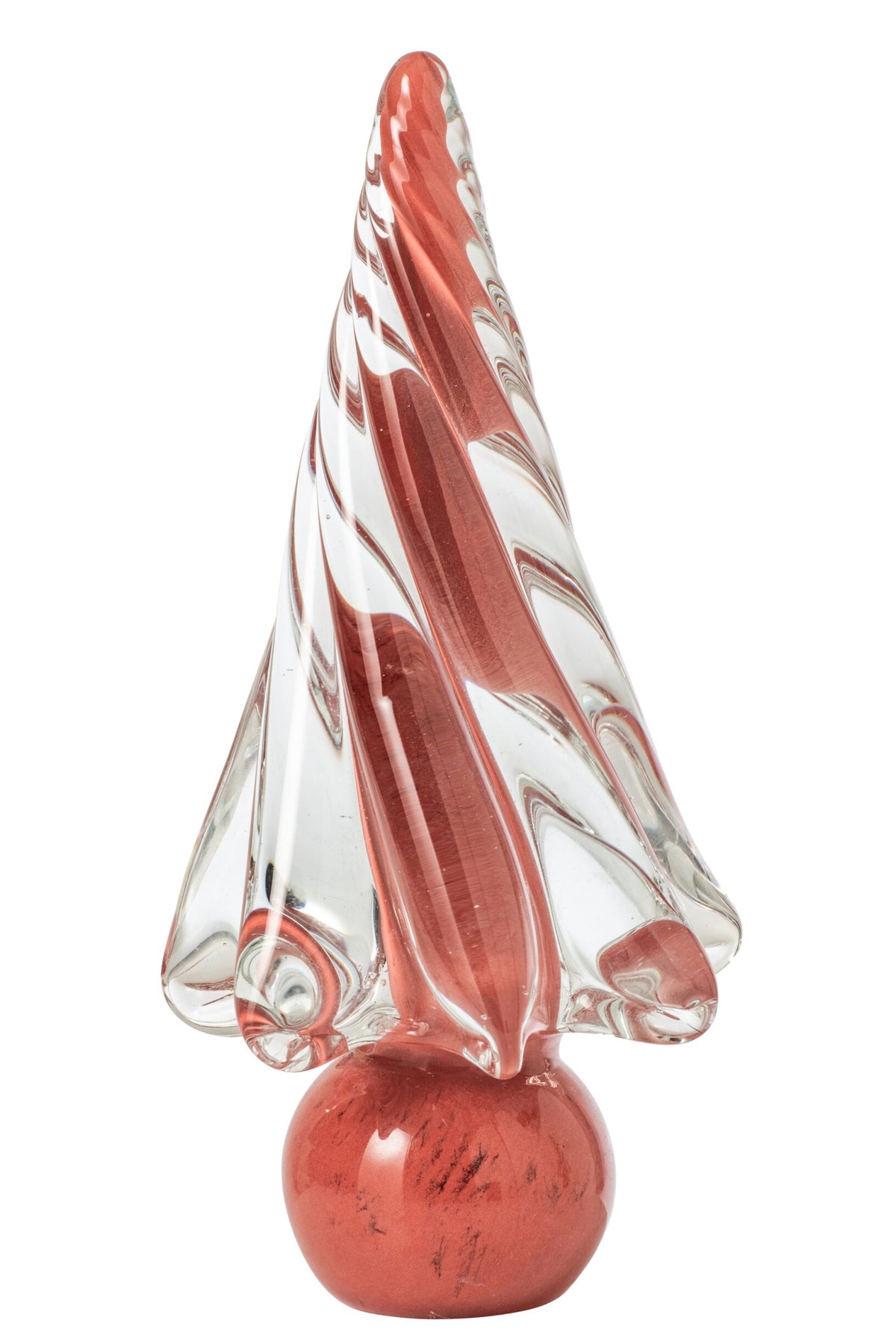 Glazen kerstboom – glas, kerstrood, 24 cm