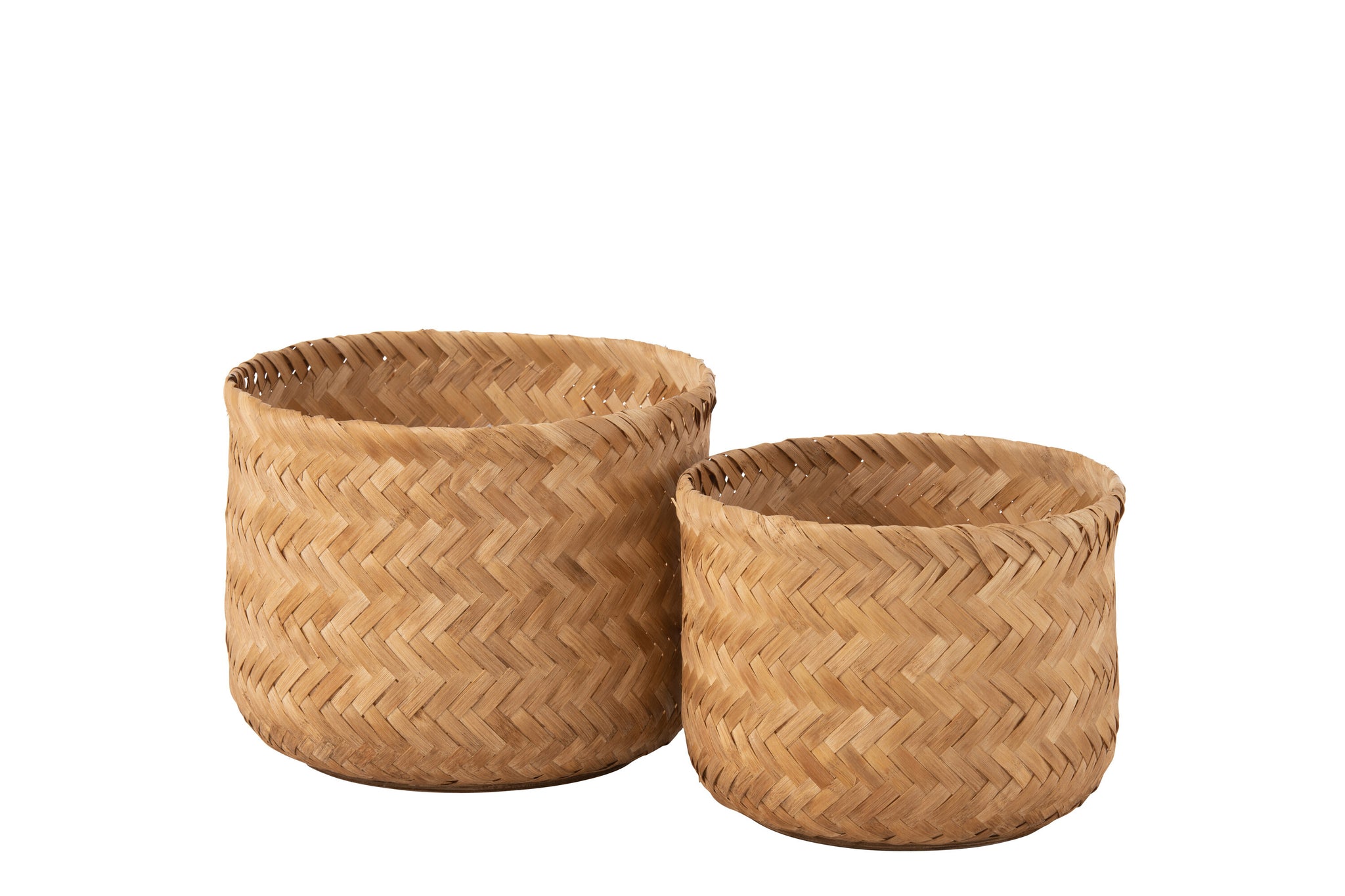 Set aus zwei Körben aus natürlichem Bambus – Living and Goods