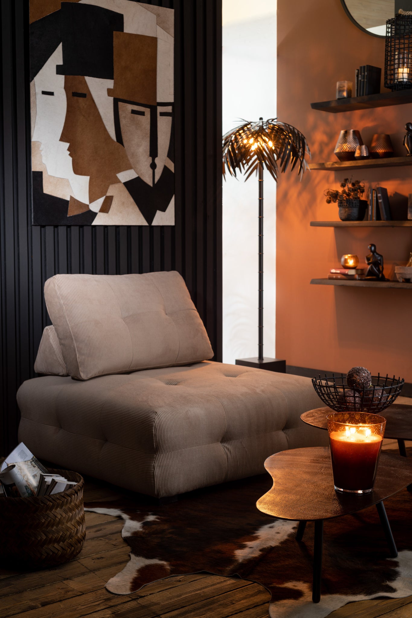 Coffee Table Drop Aluminium/Iron Black Small