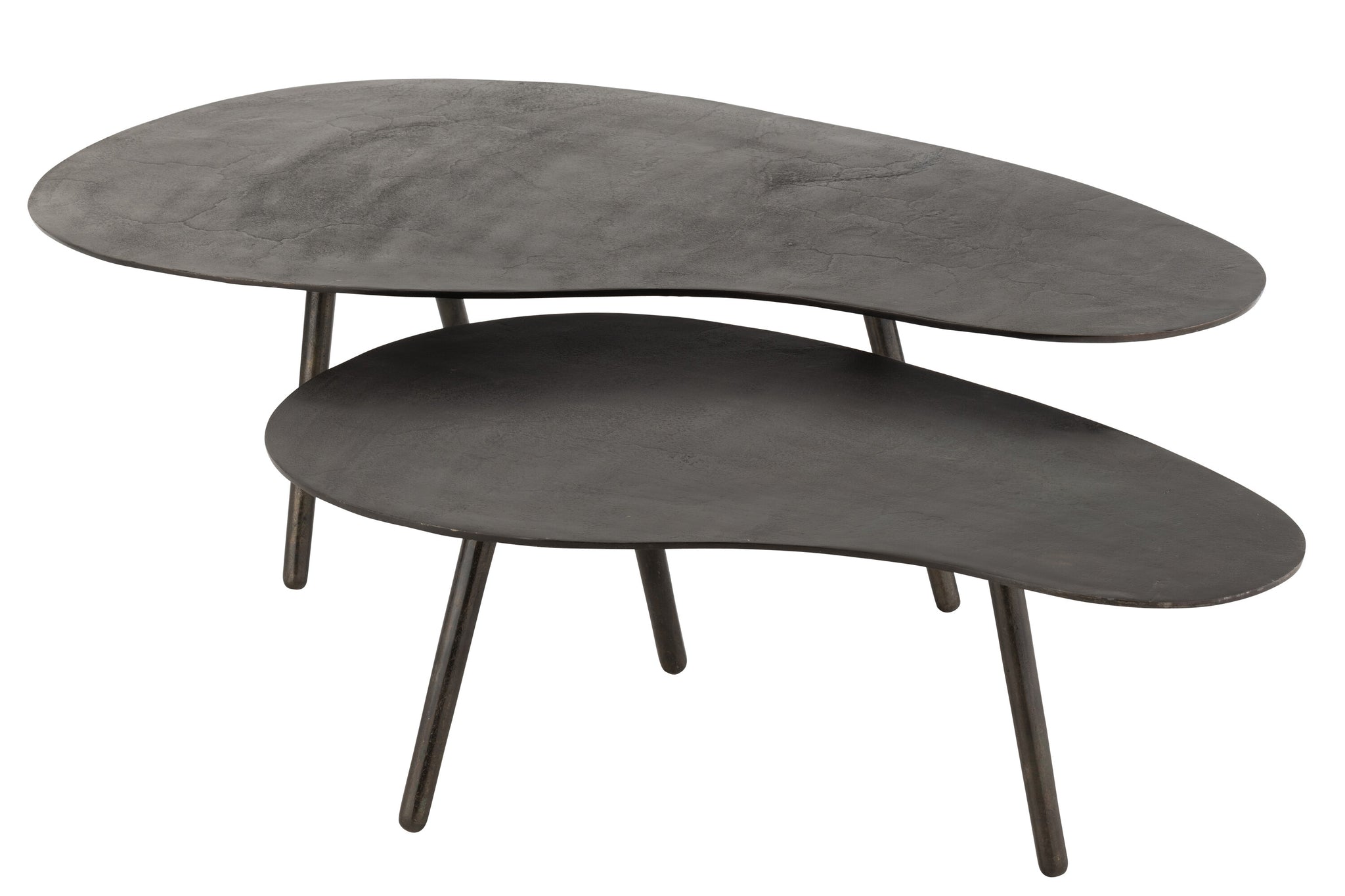Coffee Table Drop Aluminium/Iron Black Large