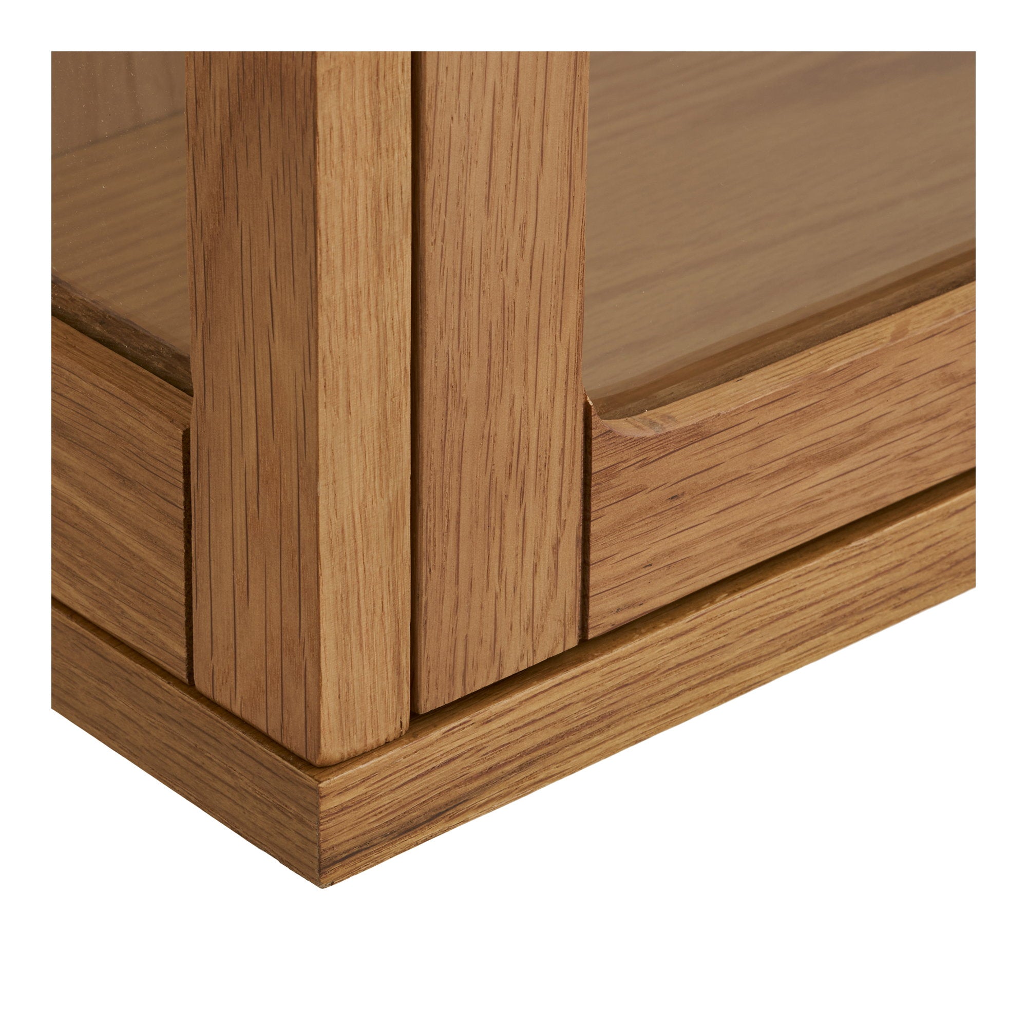 Zamora Wall Hanging Cabinet - Wall hanging cabinet, oak/oak veneer/tempered glass, natural 20x40x60 cm