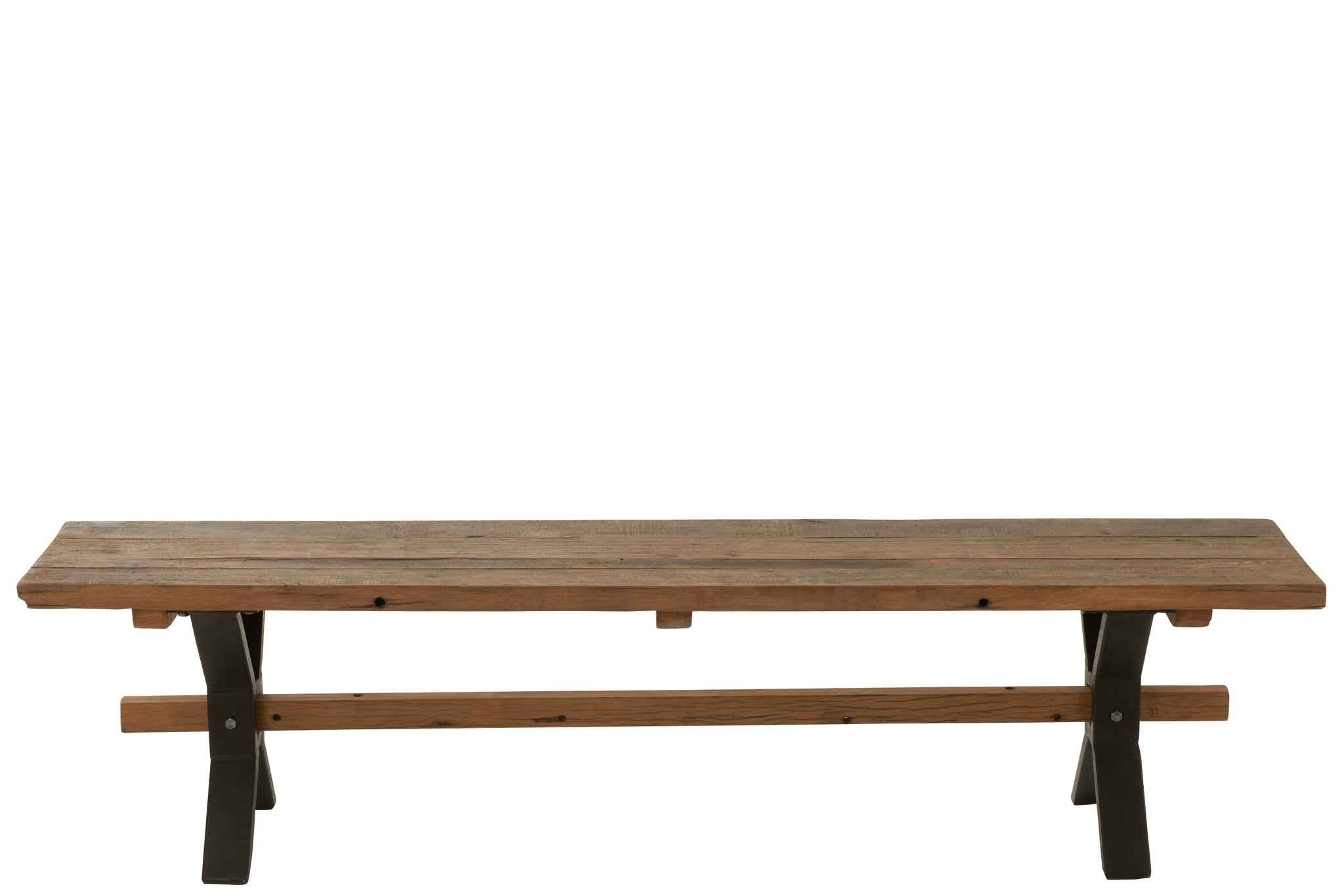 Vintage-Bank aus braunem Holz