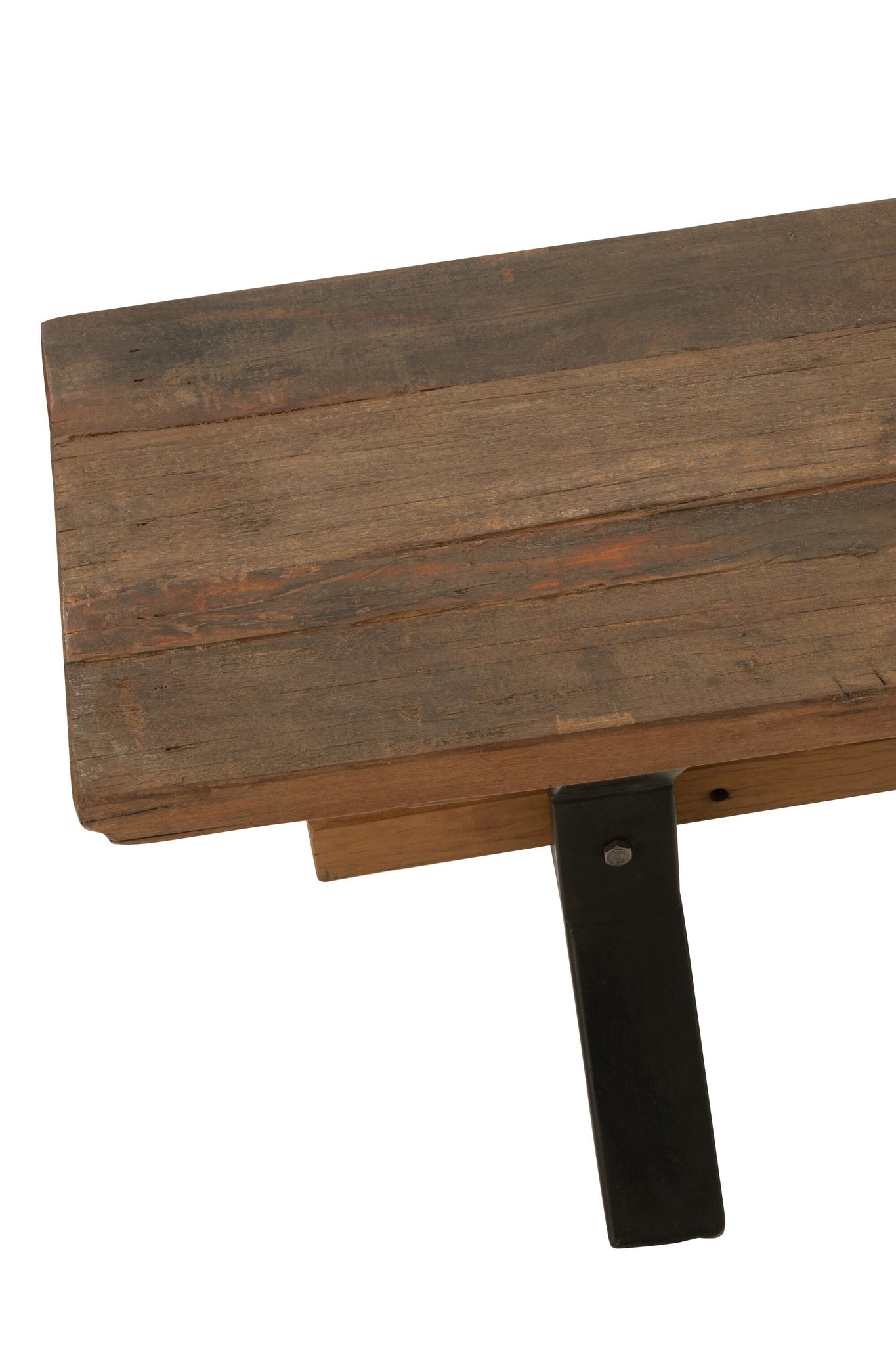 Vintage-Bank aus braunem Holz