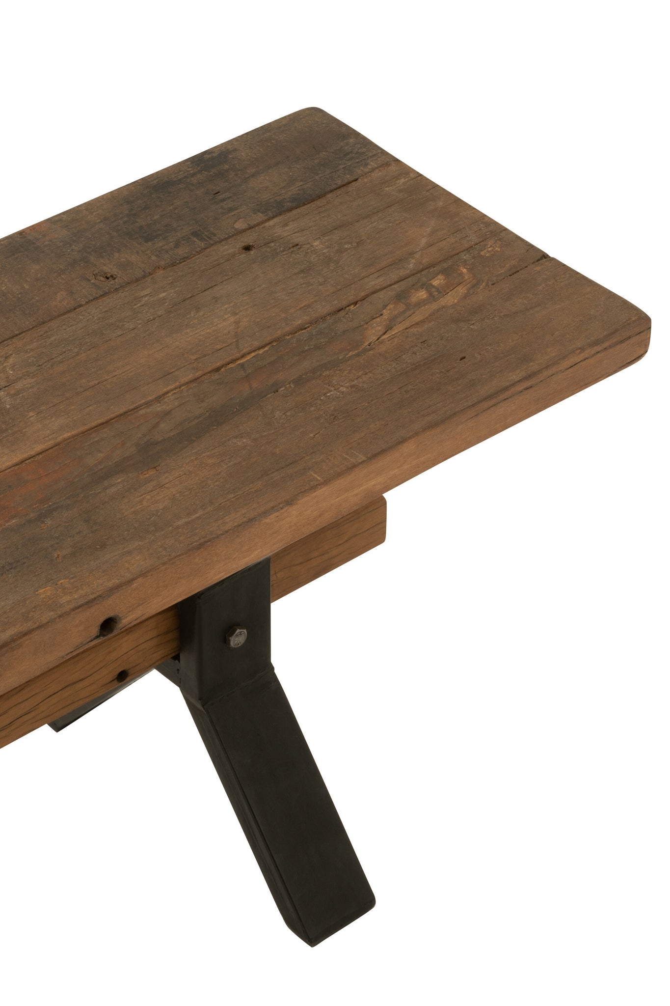 Vintage-Bank aus braunem Holz