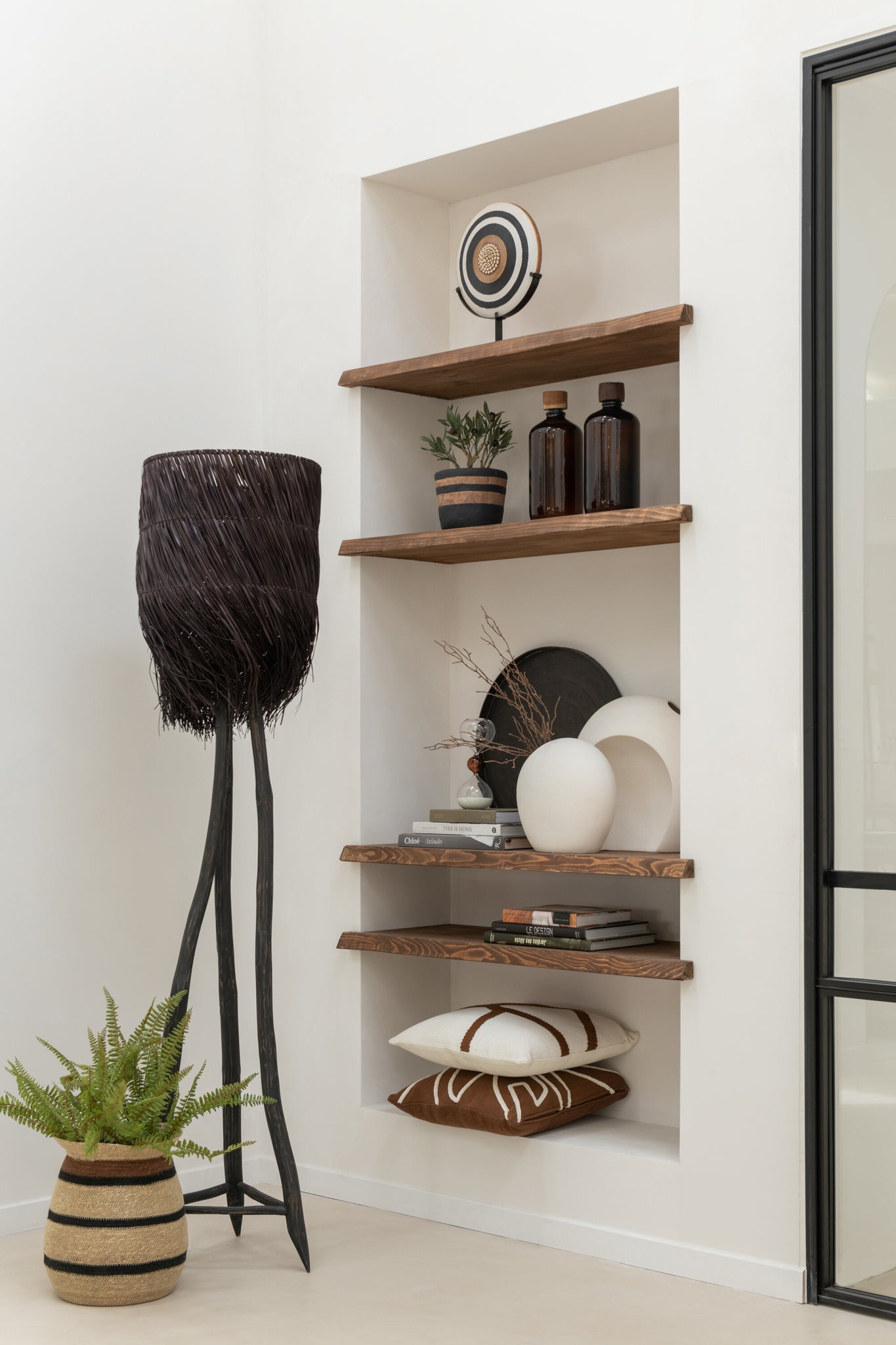 Lamp Branch Arthur Wood Brown Large