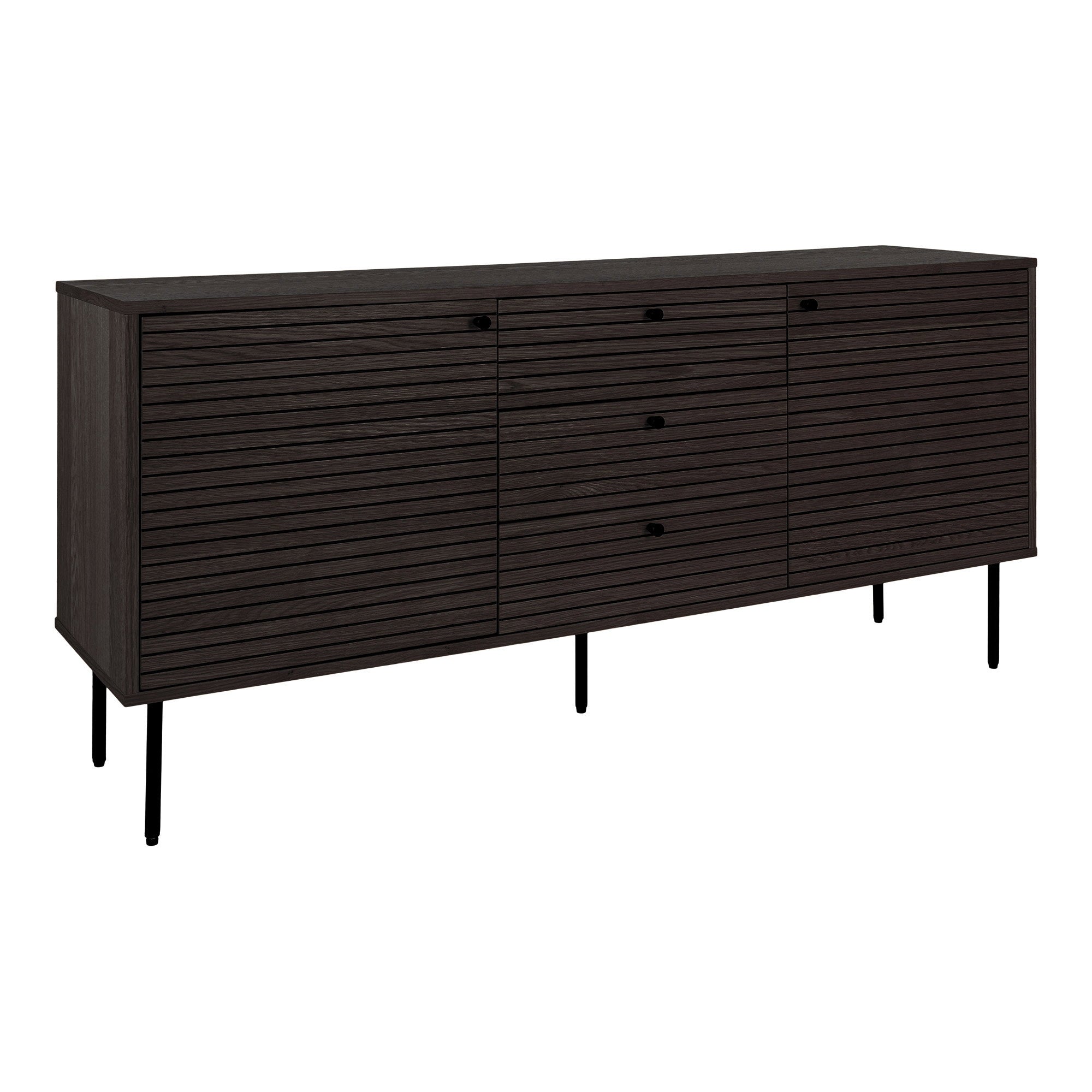 Kyoto dressoir van eiken fineer in smoked uitvoering