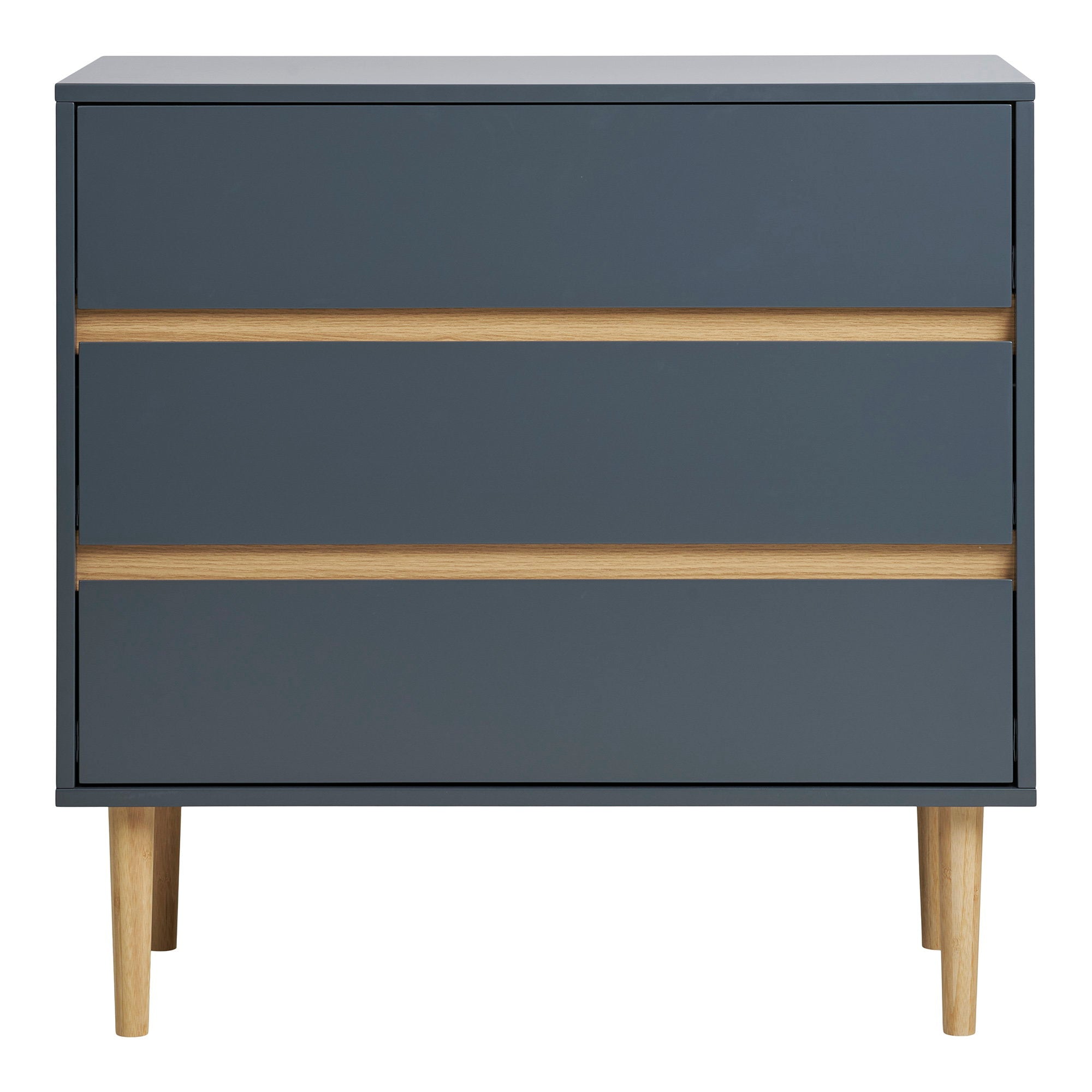 Bisley ladekast van hout in donkergrijs met 3 lades 80×40×80 cm