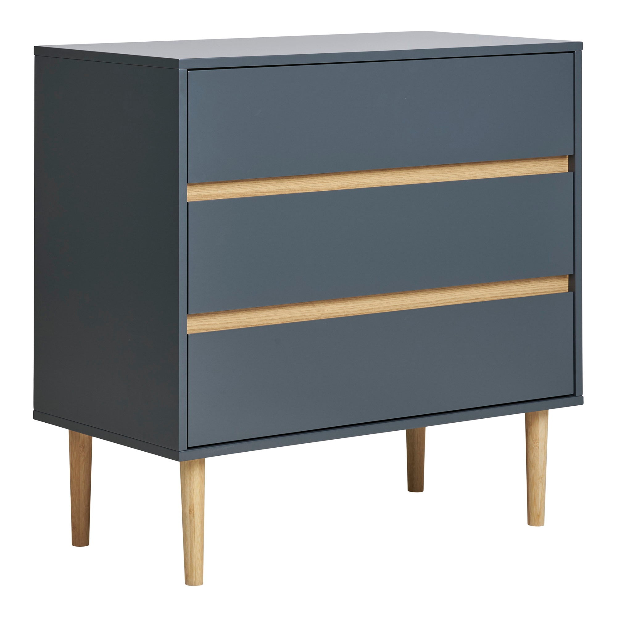 Bisley ladekast van hout in donkergrijs met 3 lades 80×40×80 cm