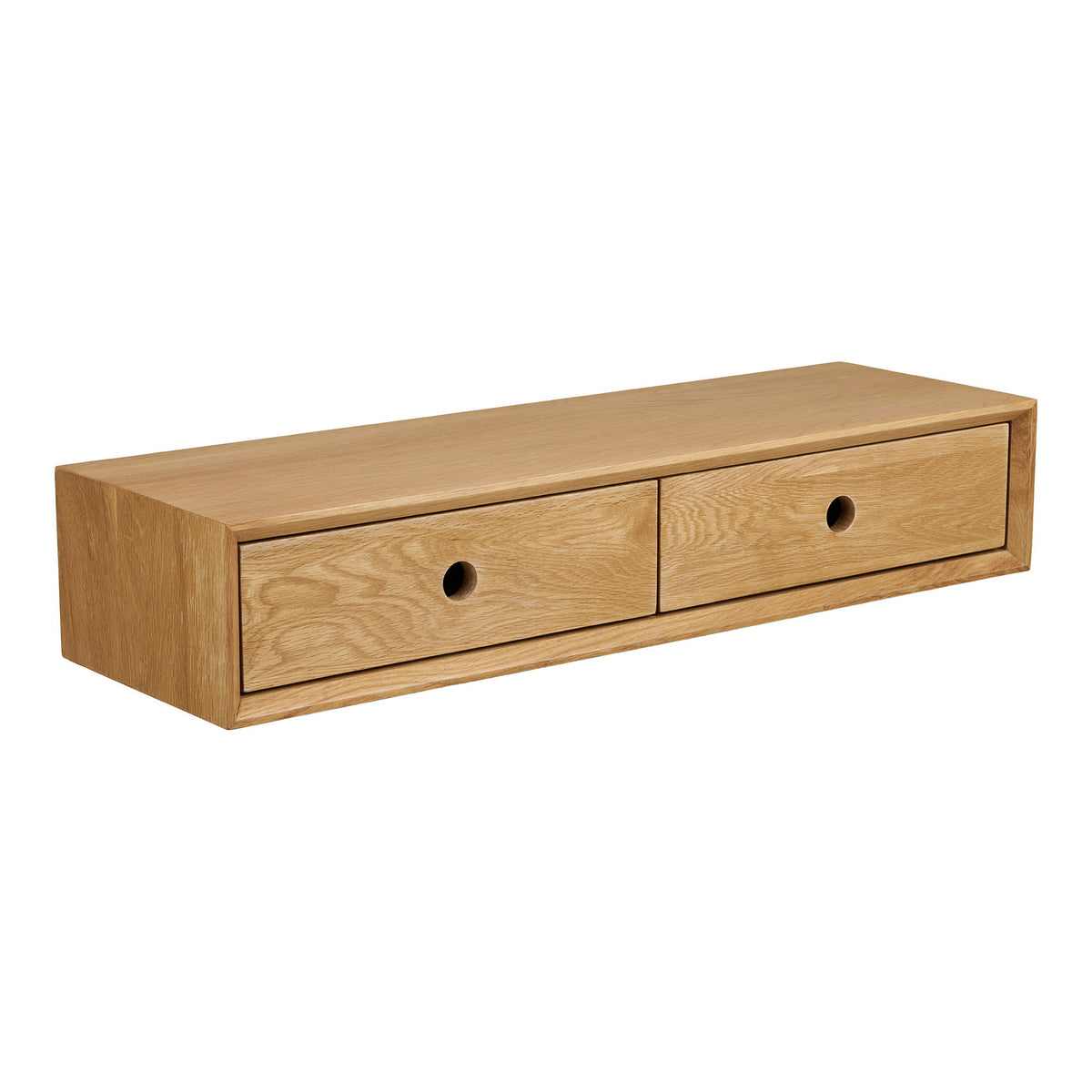 Wandkast Luzern – gelakt eikenhout, 80x25x15 cm