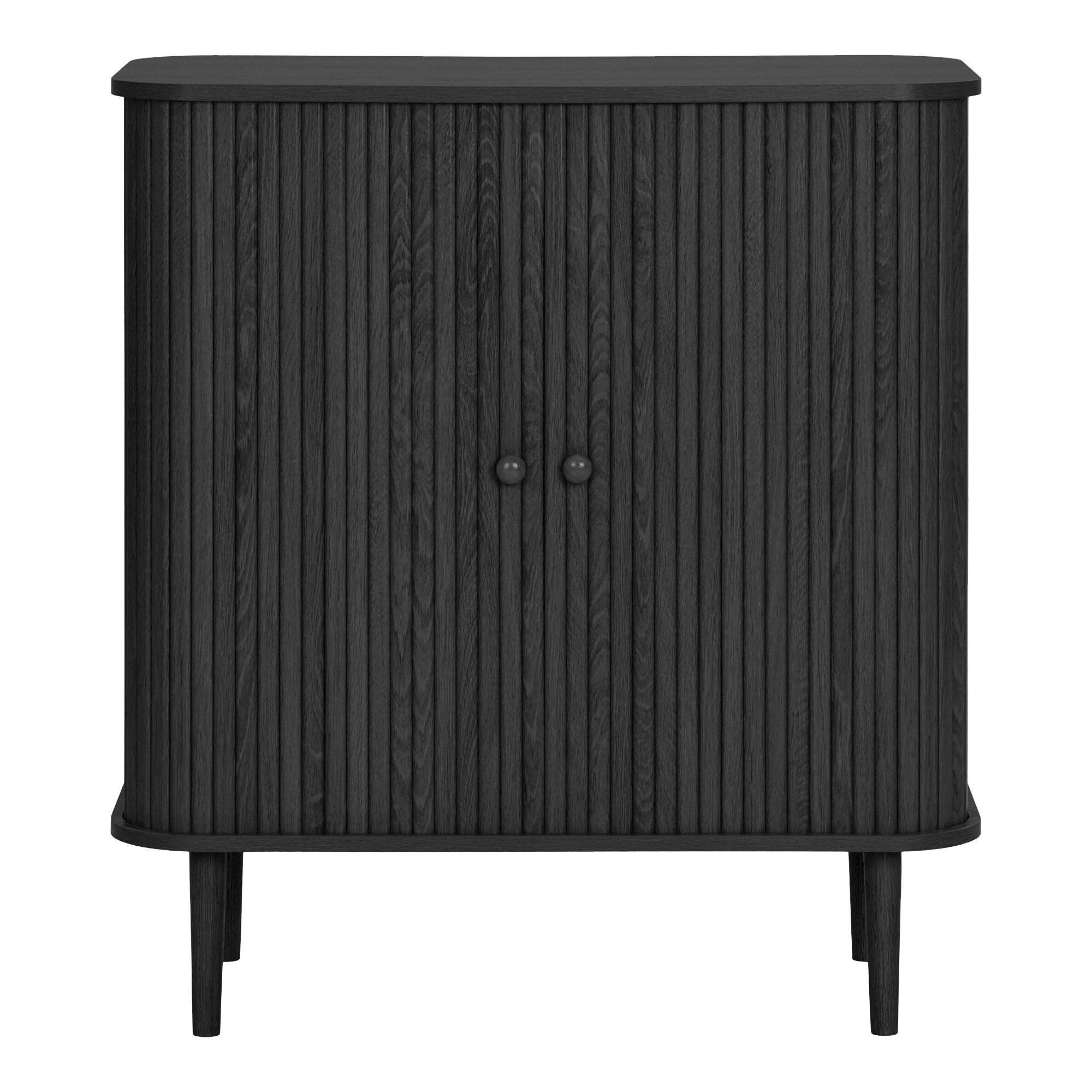 Nikko Sideboard - Sideboard, 2 Türen, schwarz 80x40x87 cm