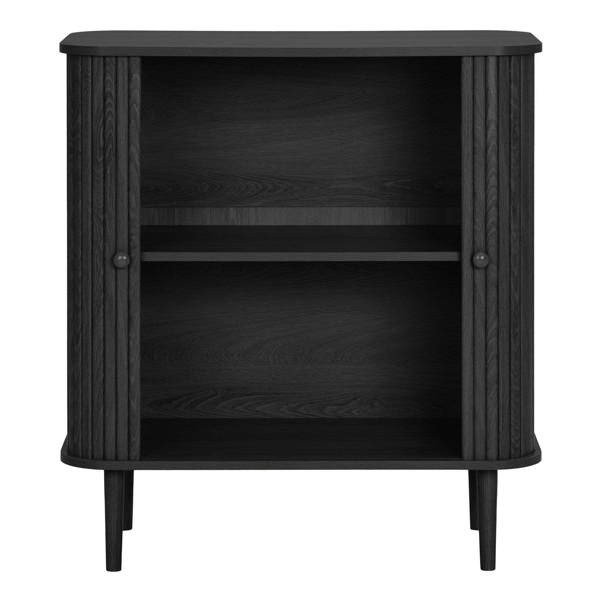 Nikko Sideboard - Sideboard, 2 Türen, schwarz 80x40x87 cm