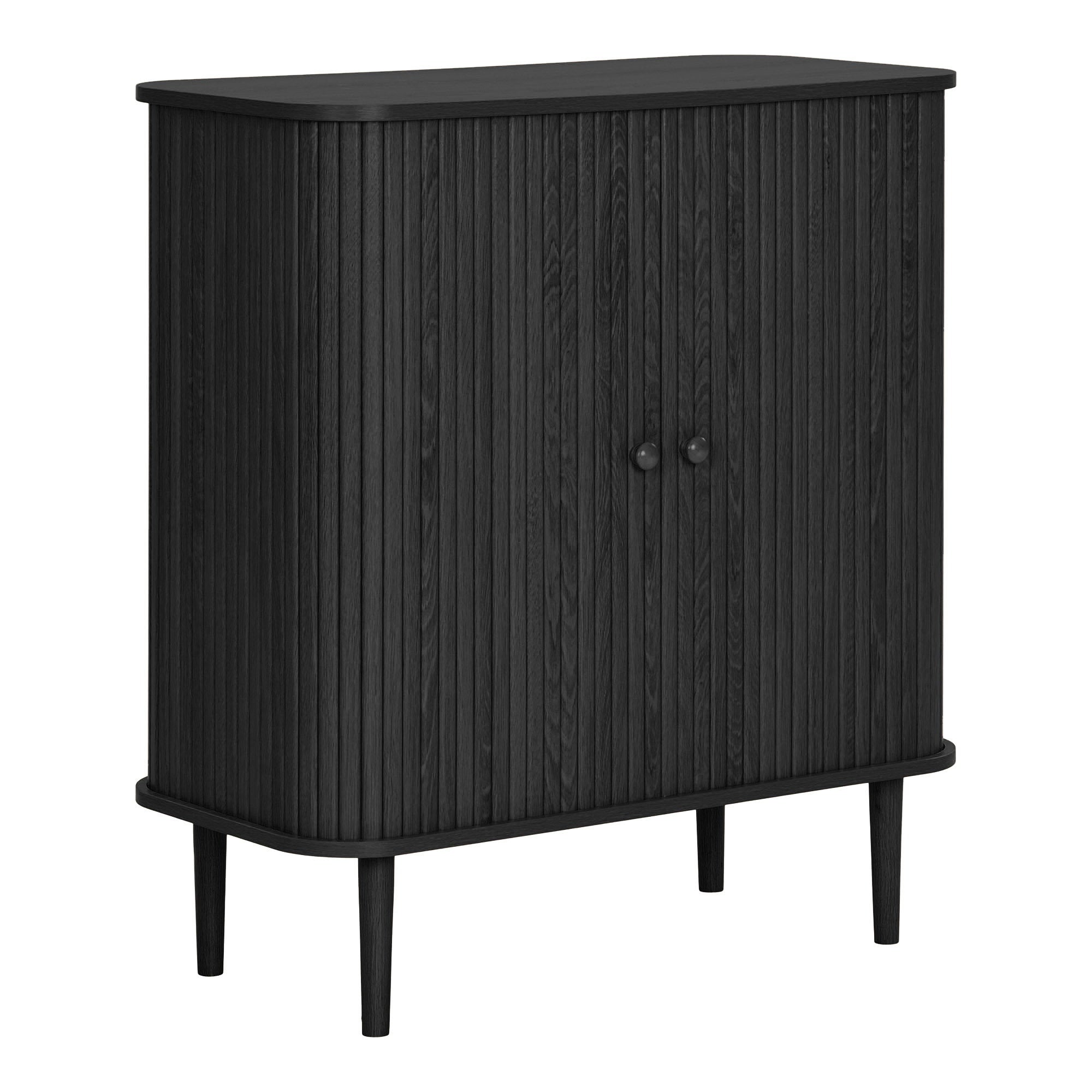 Nikko Sideboard - Sideboard, 2 Türen, schwarz 80x40x87 cm