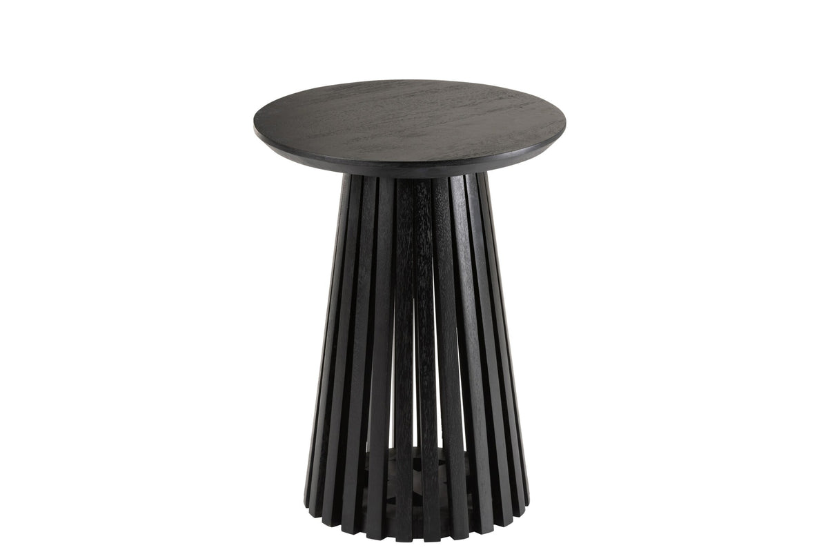 Bijzettafel Vincent – mangohout, zwart, 40x40x52 cm