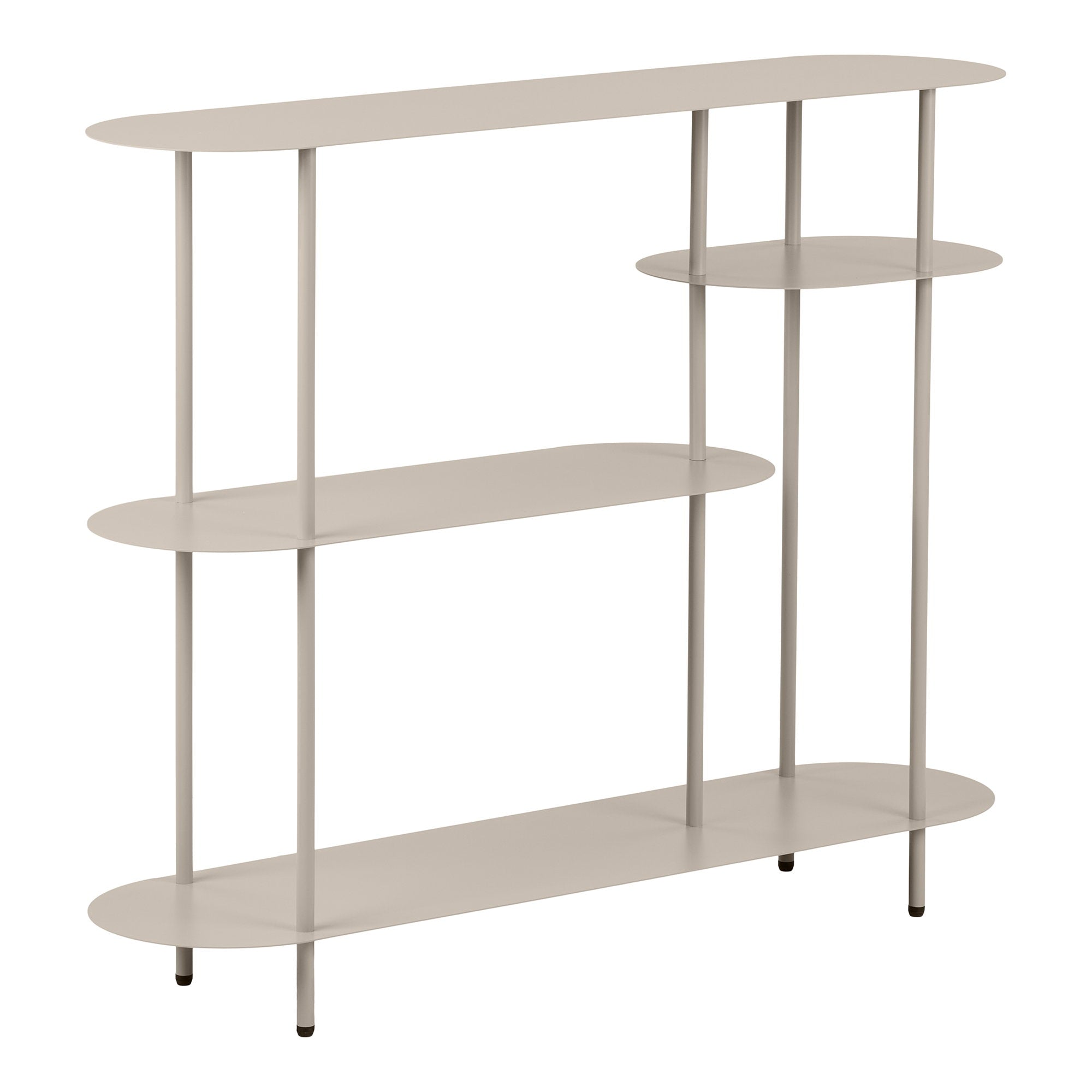 Rieti Shelving Unit - Shelving unit, 4 shelves, metal, sand 31x118x97 cm
