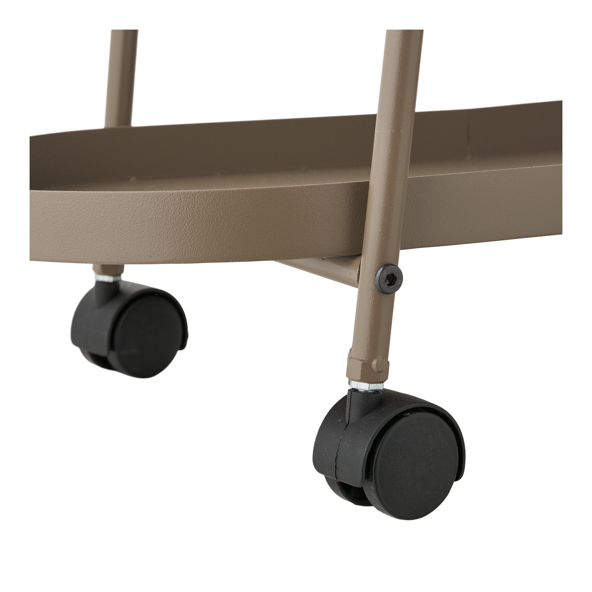 Empoli Bar Trolley - Bar trolley, 2 shelves, steel, brown 27,5x60x64 cm