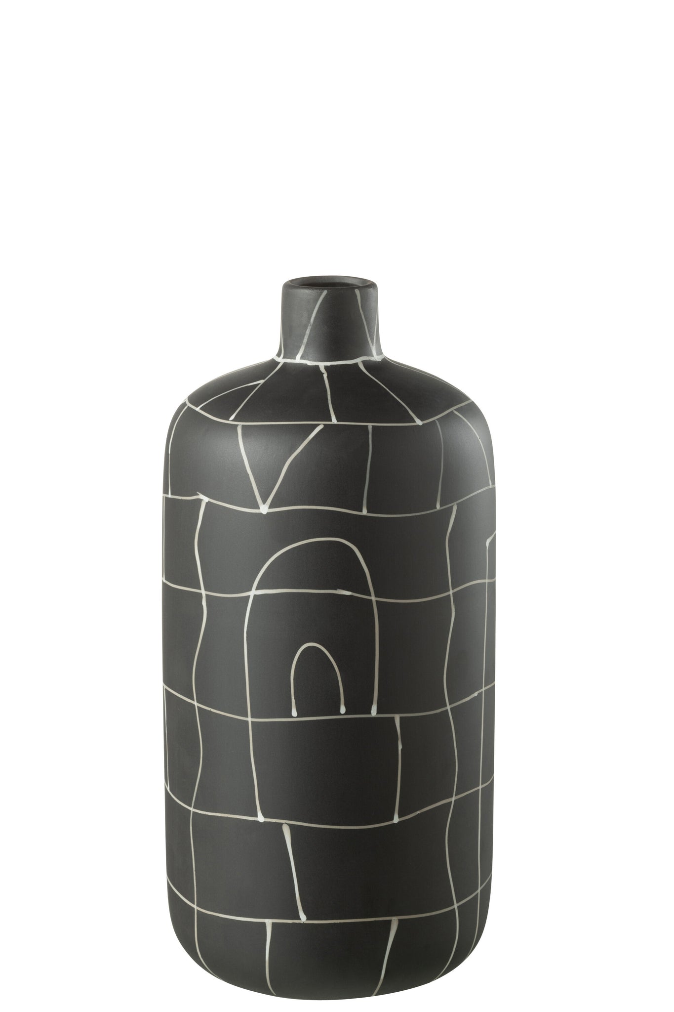 Vase Bottle Japan Ceramic Black Small