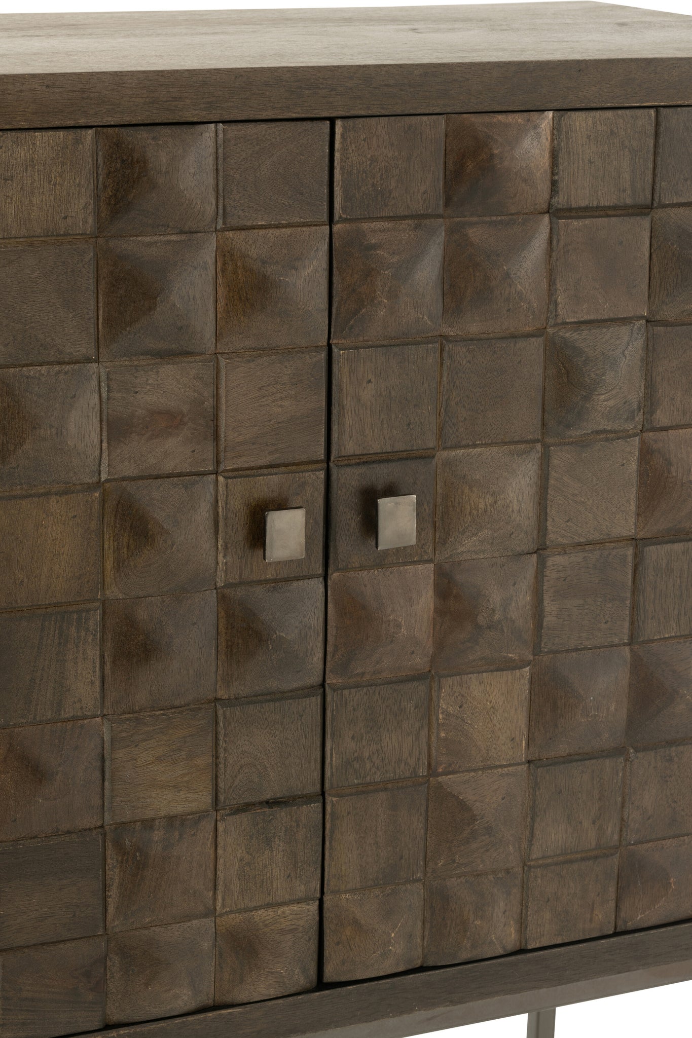 Cupboard On Foot Pino Metal/Mango Wood Brown/Grey