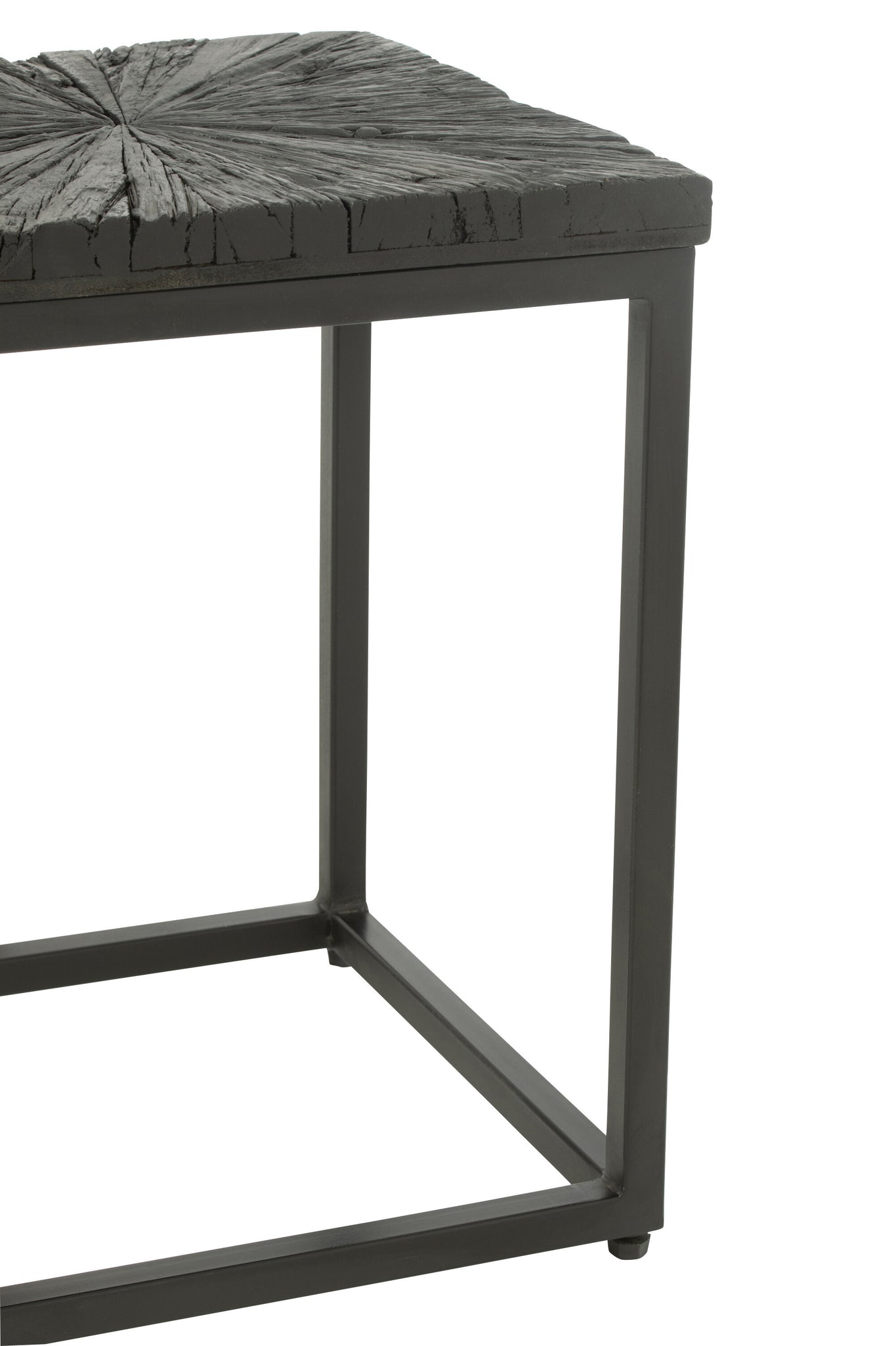 Set Of 2 Side Tables Shanil Wood/Iron Black