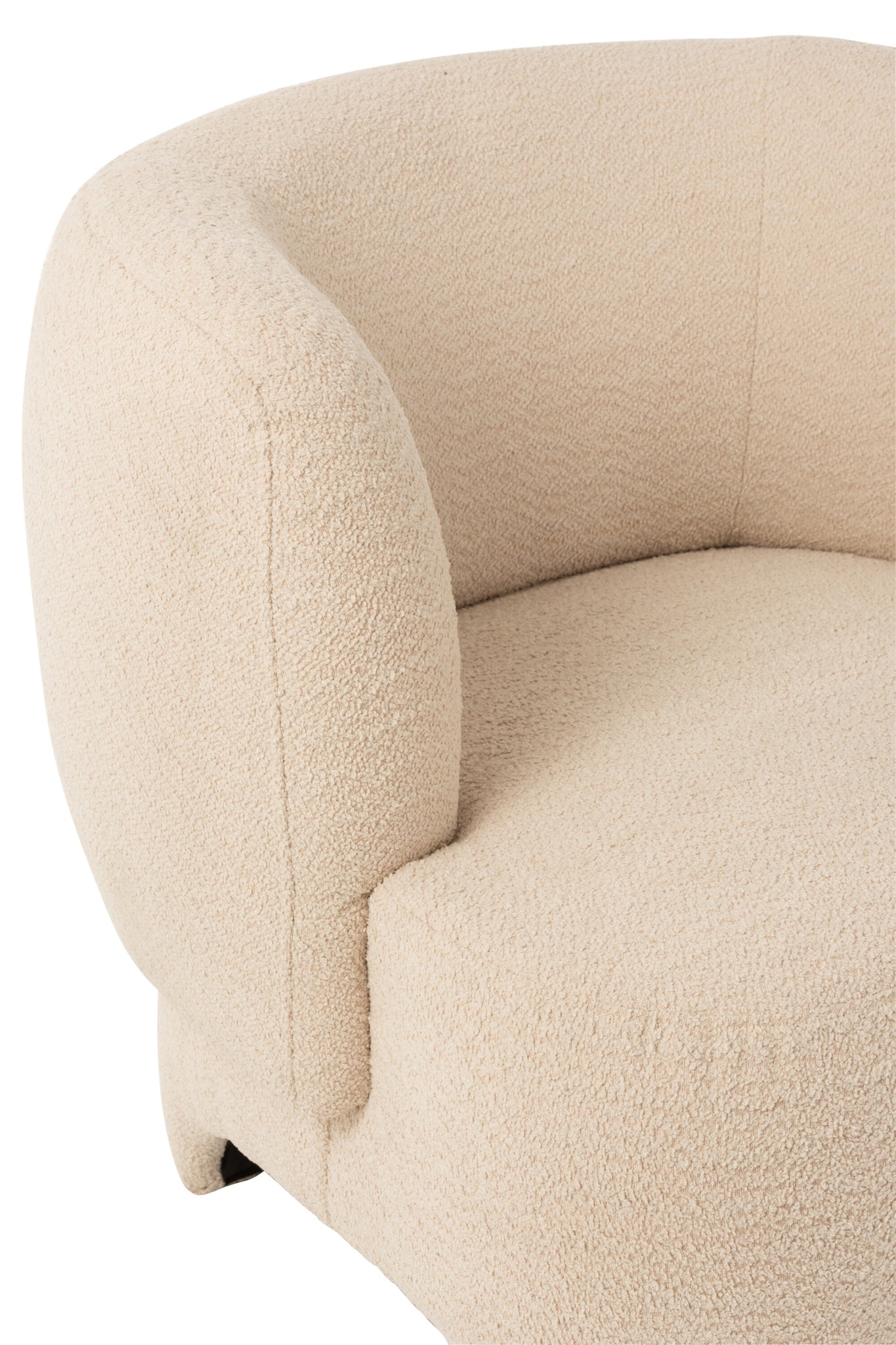 Sitzbank für 1 Person, Stricktextil/Holz, Weiß