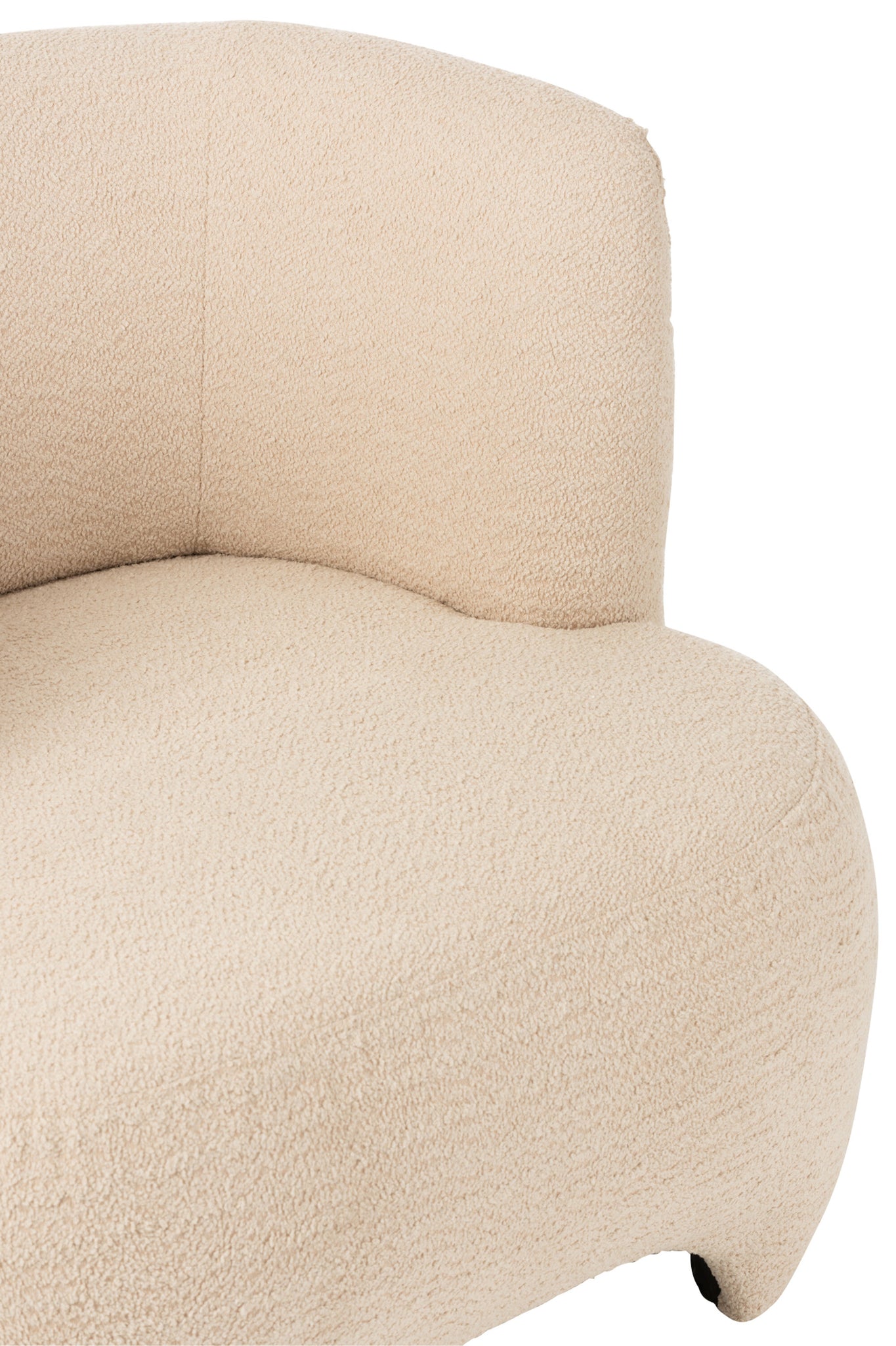 Sitzbank für 1 Person, Stricktextil/Holz, Weiß