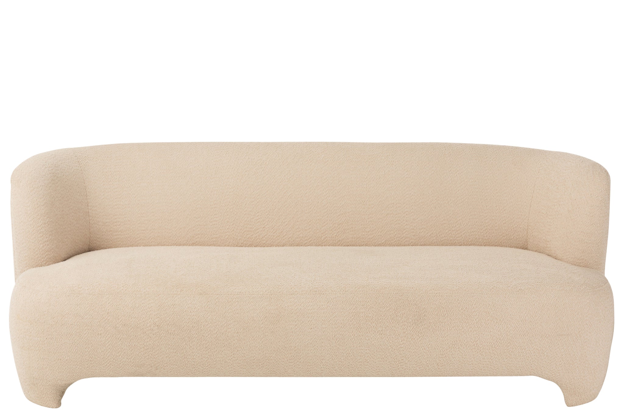 Sitzbank für 2/3 Personen, Stricktextil/Holz, Weiß
