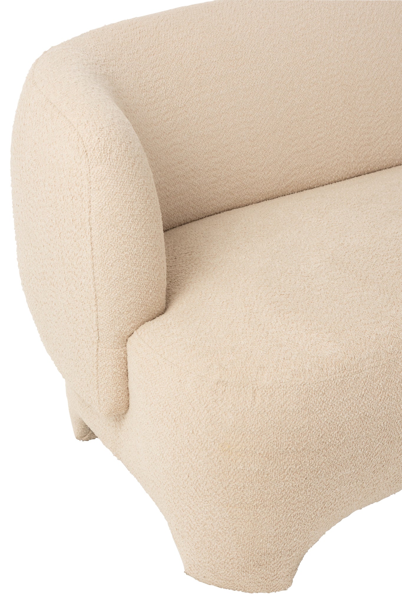 Seat 2/3-Person Knitted Textile/Wood White