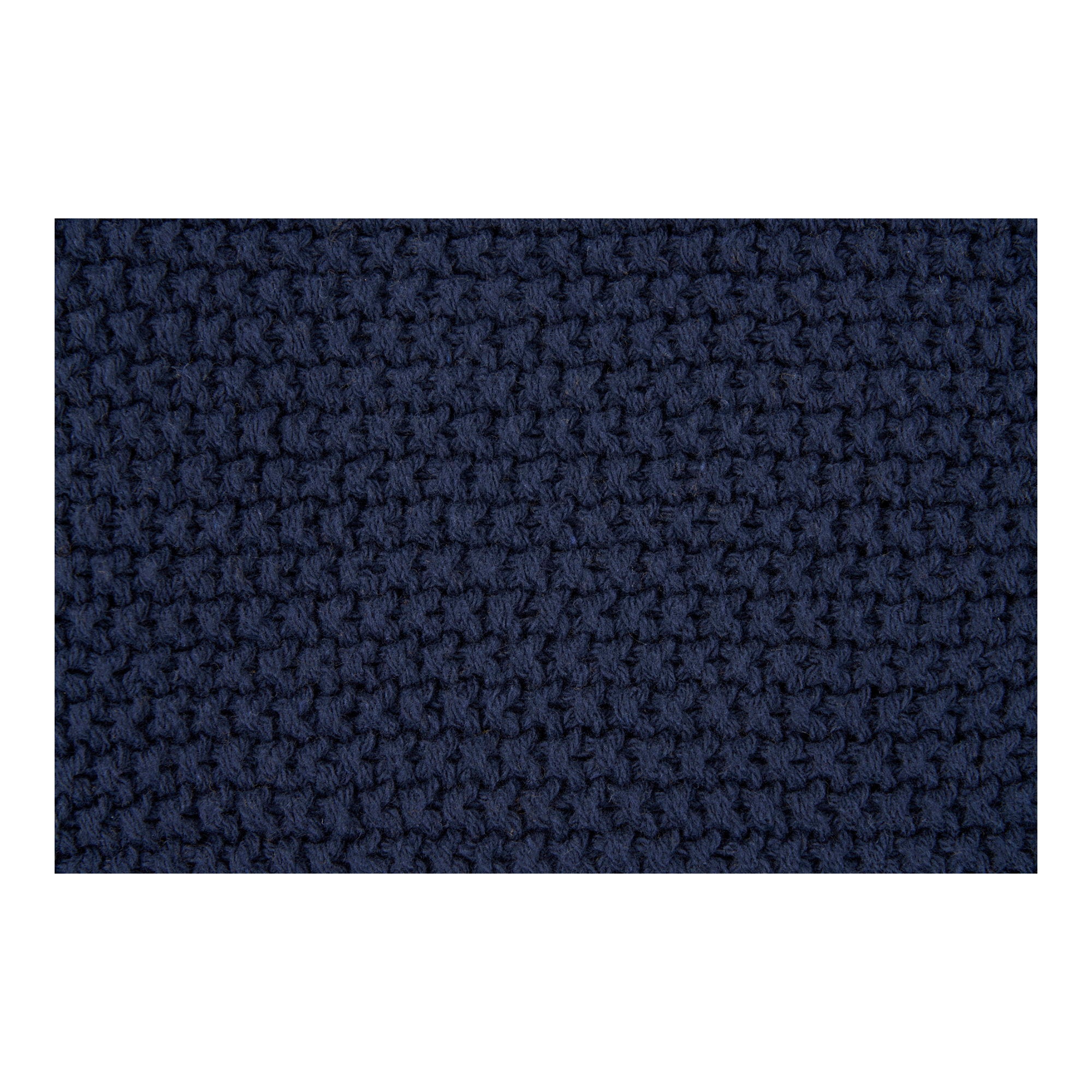 Santos plaid van gerecycled katoen in donkerblauw 130 x 170 cm