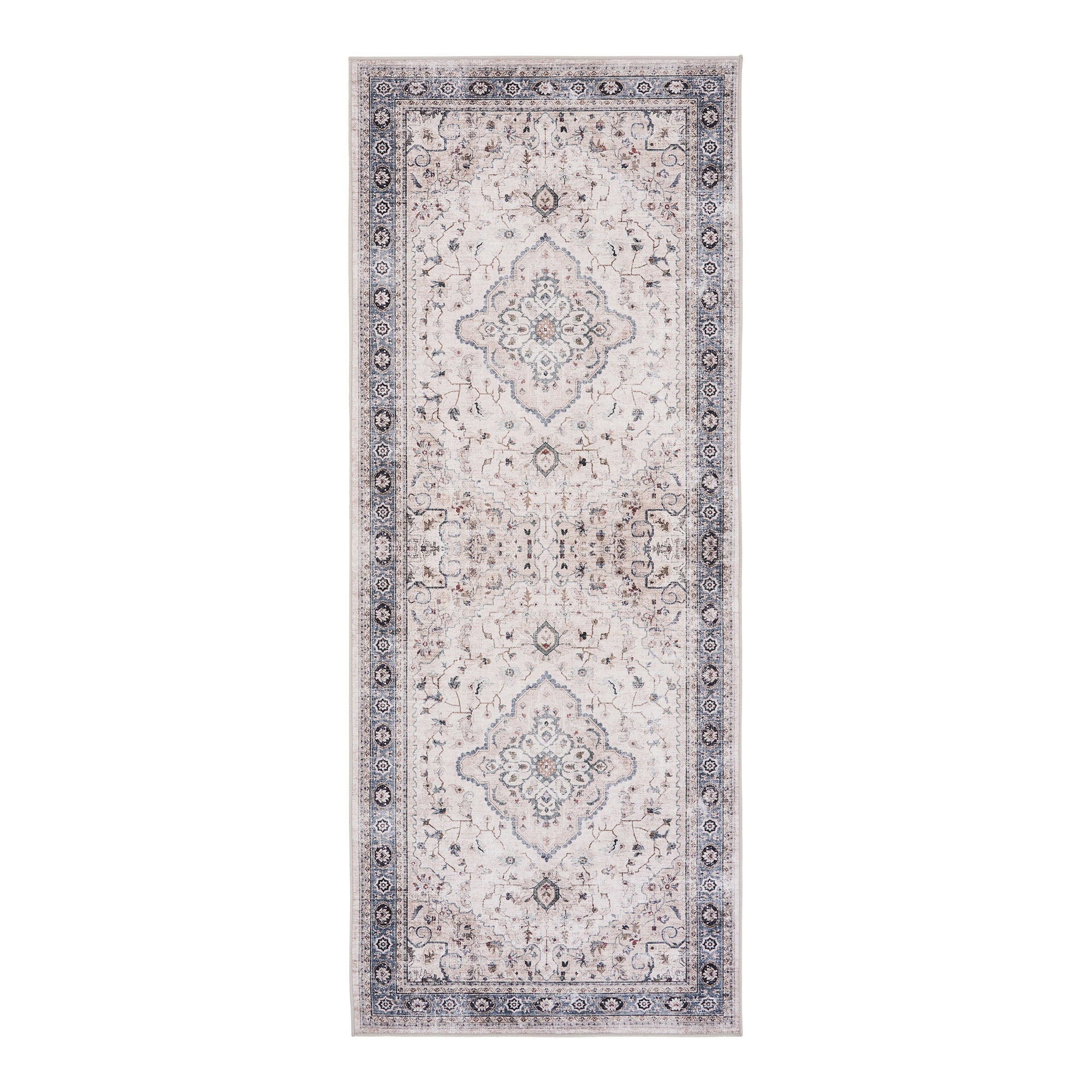 Havana Hallway Runner - Flurläufer, cremeweiß/beige/staubblau 80x200 cm