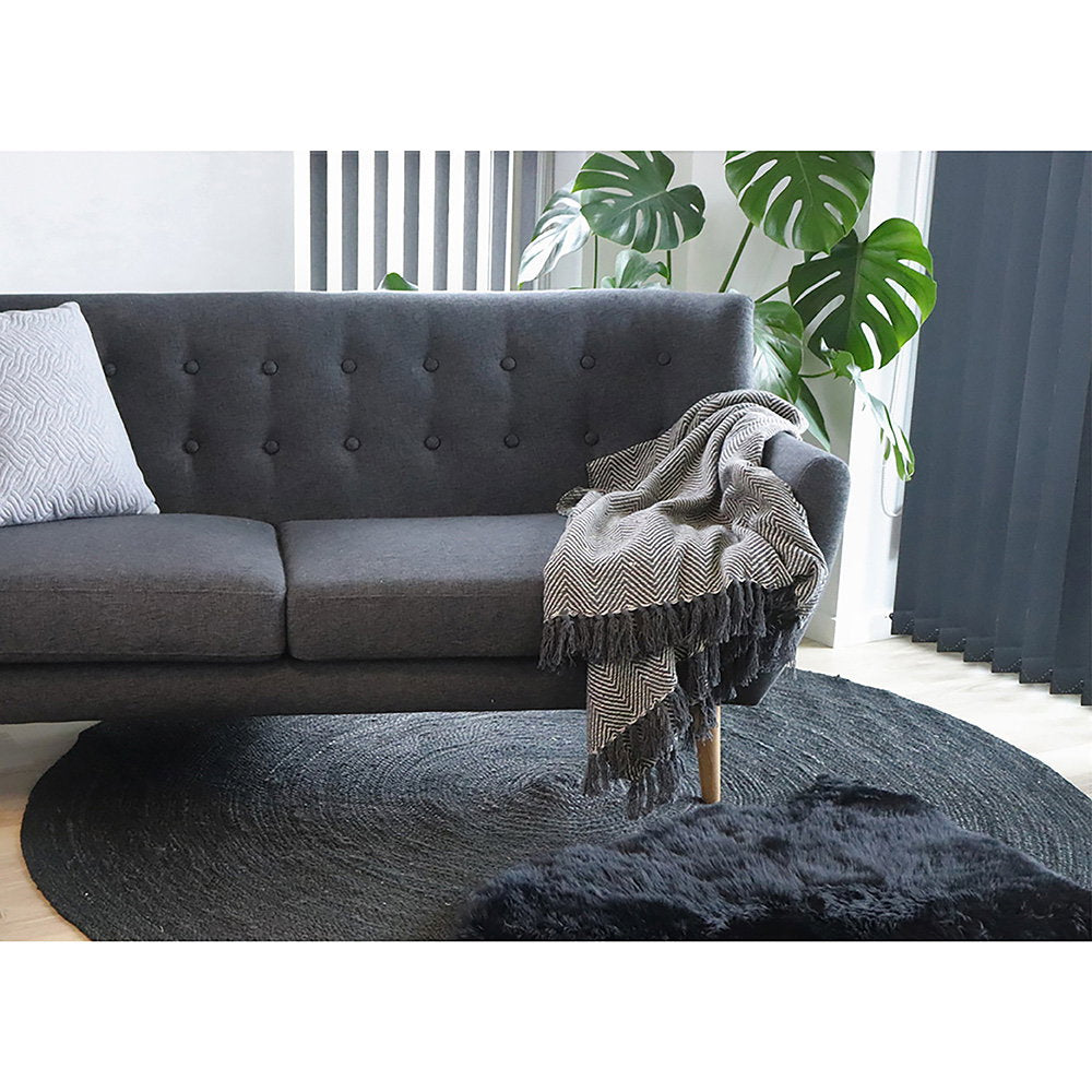 Schapenvacht – zwart, 50×85 cm