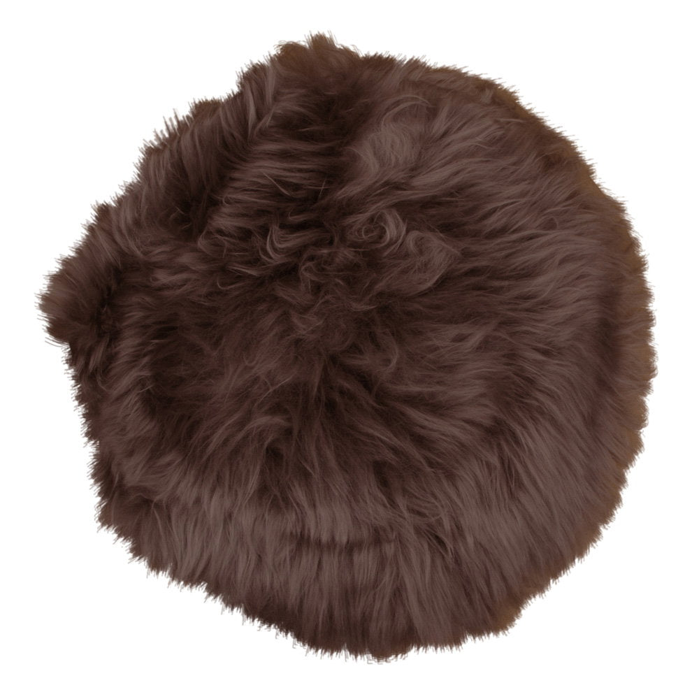 Lammfell-Sitzauflage - Lammfell-Sitzauflage, braun ø35 cm