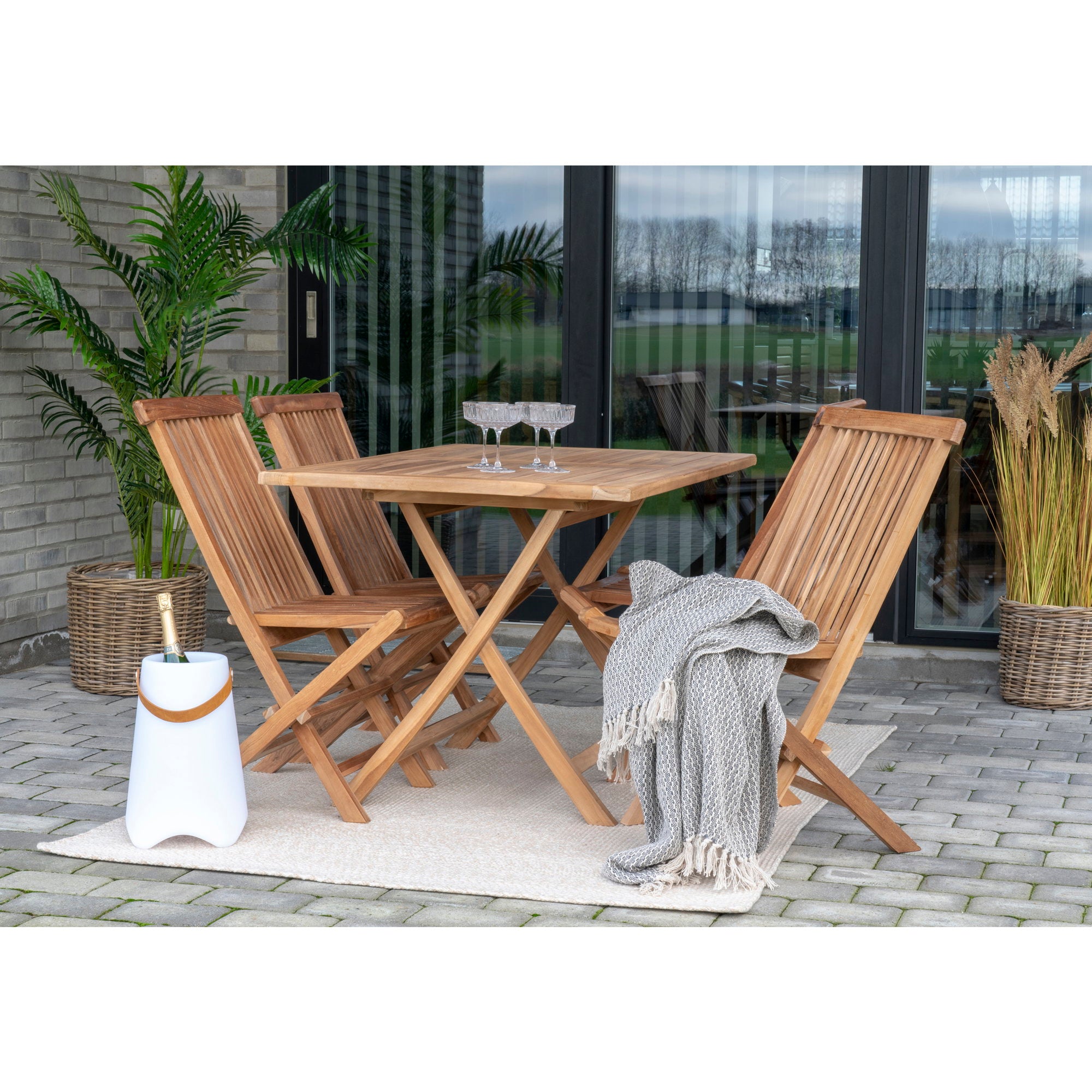 Menorca rug - Rug, 100% recycled plastic, sand 140x200 cm