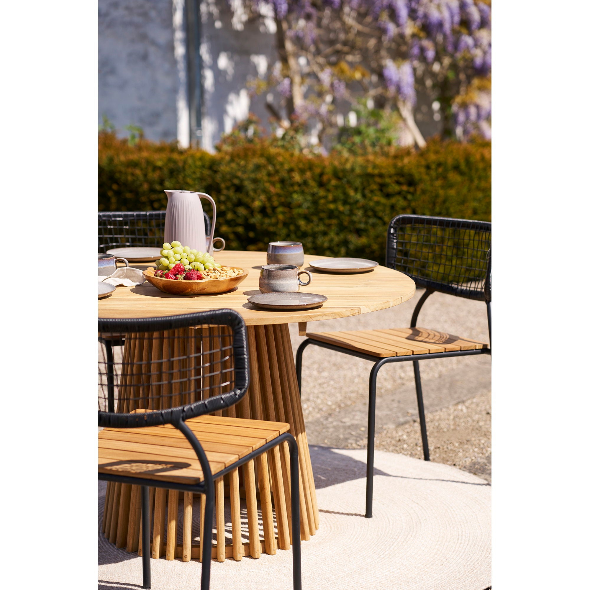 Menorca rug - Rug, 100% recycled plastic, sand ø180 cm