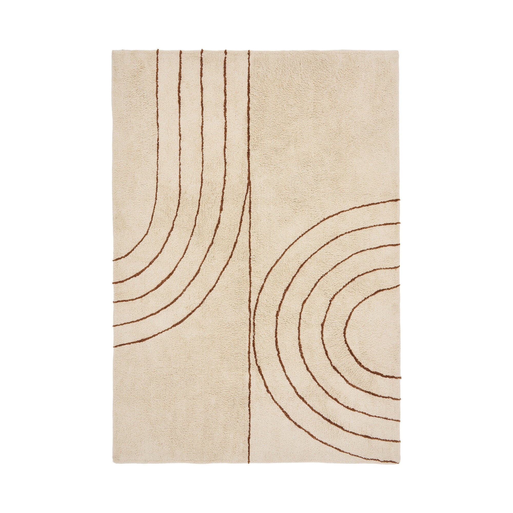 Tampa Rug - Teppich, Baumwolle mit Print, beige 160x230 cm