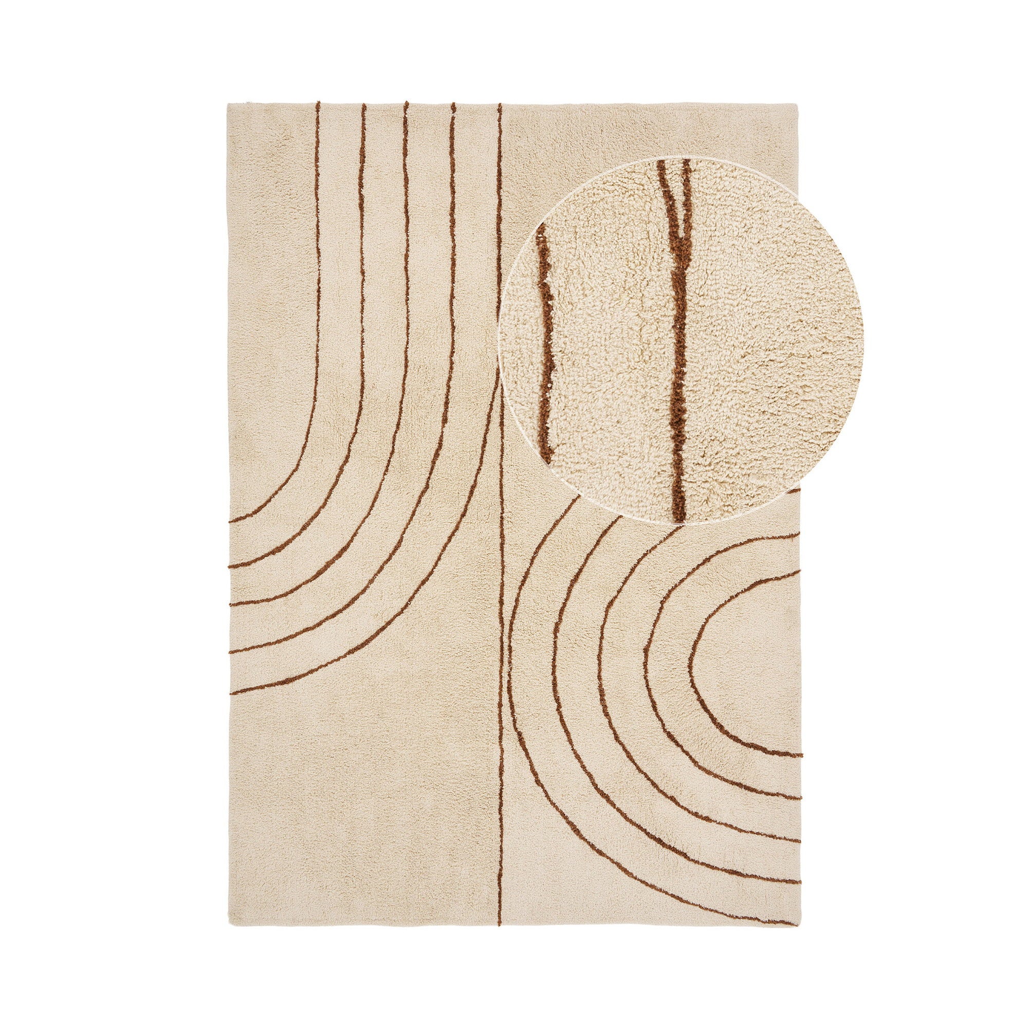 Tampa Rug - Teppich, Baumwolle mit Print, beige 160x230 cm