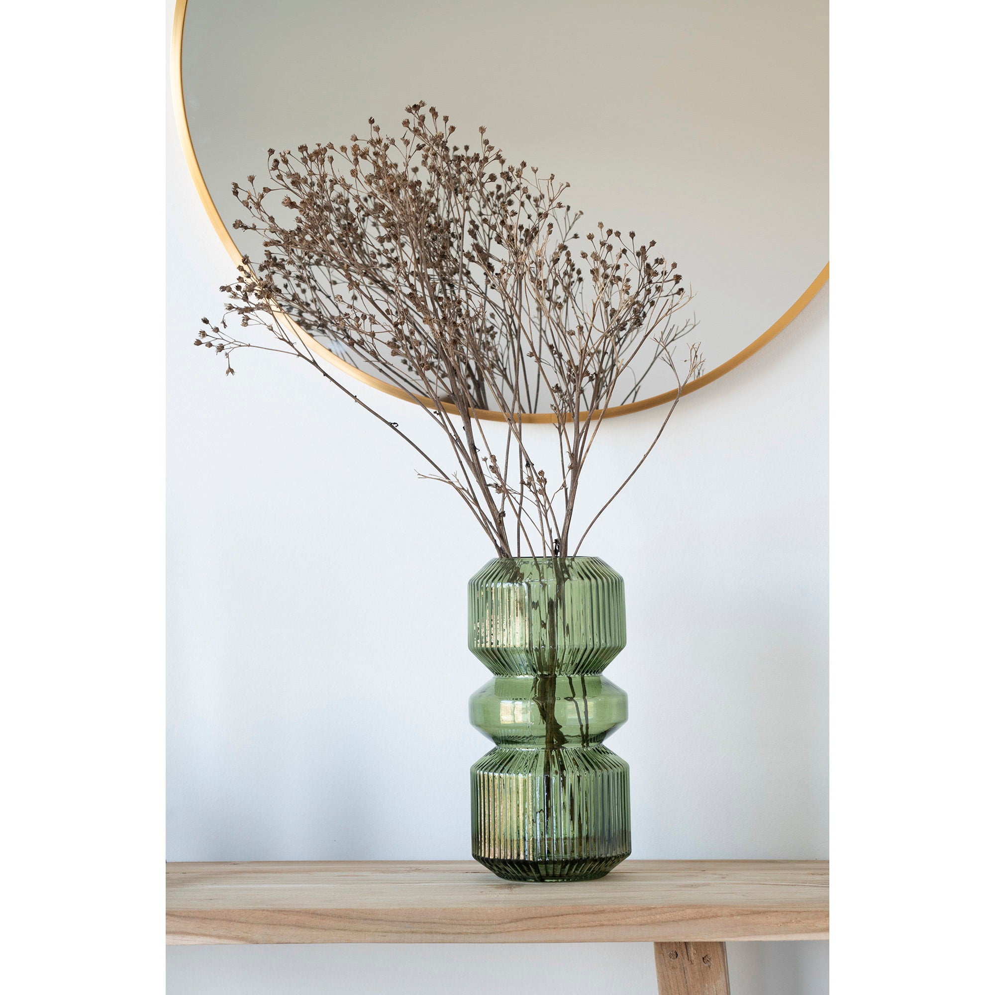 Madrid Mirror - Mirror, aluminium, brass look ø60 cm