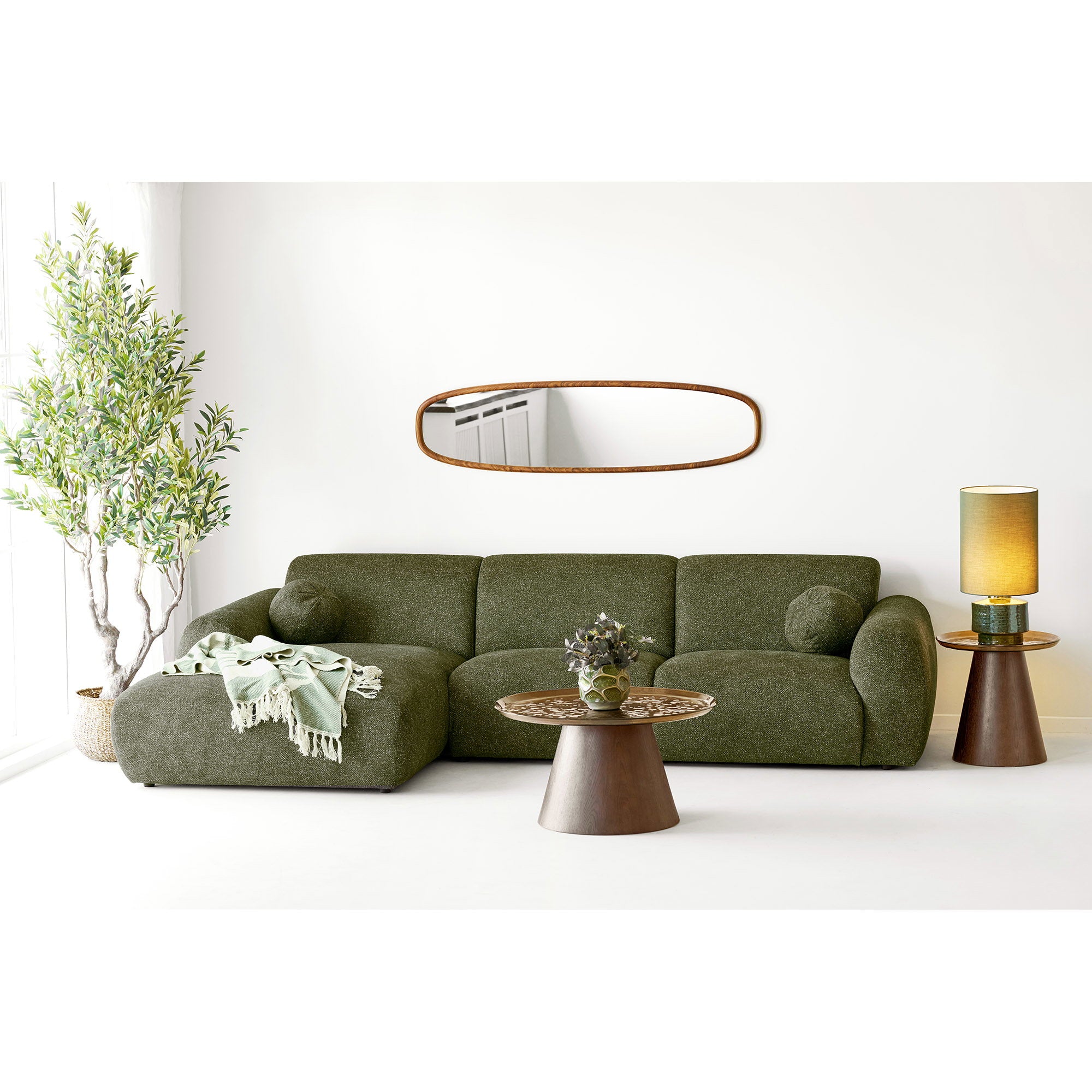 Luxon Spiegel - Spiegel, Holzoptik, 40x150 cm