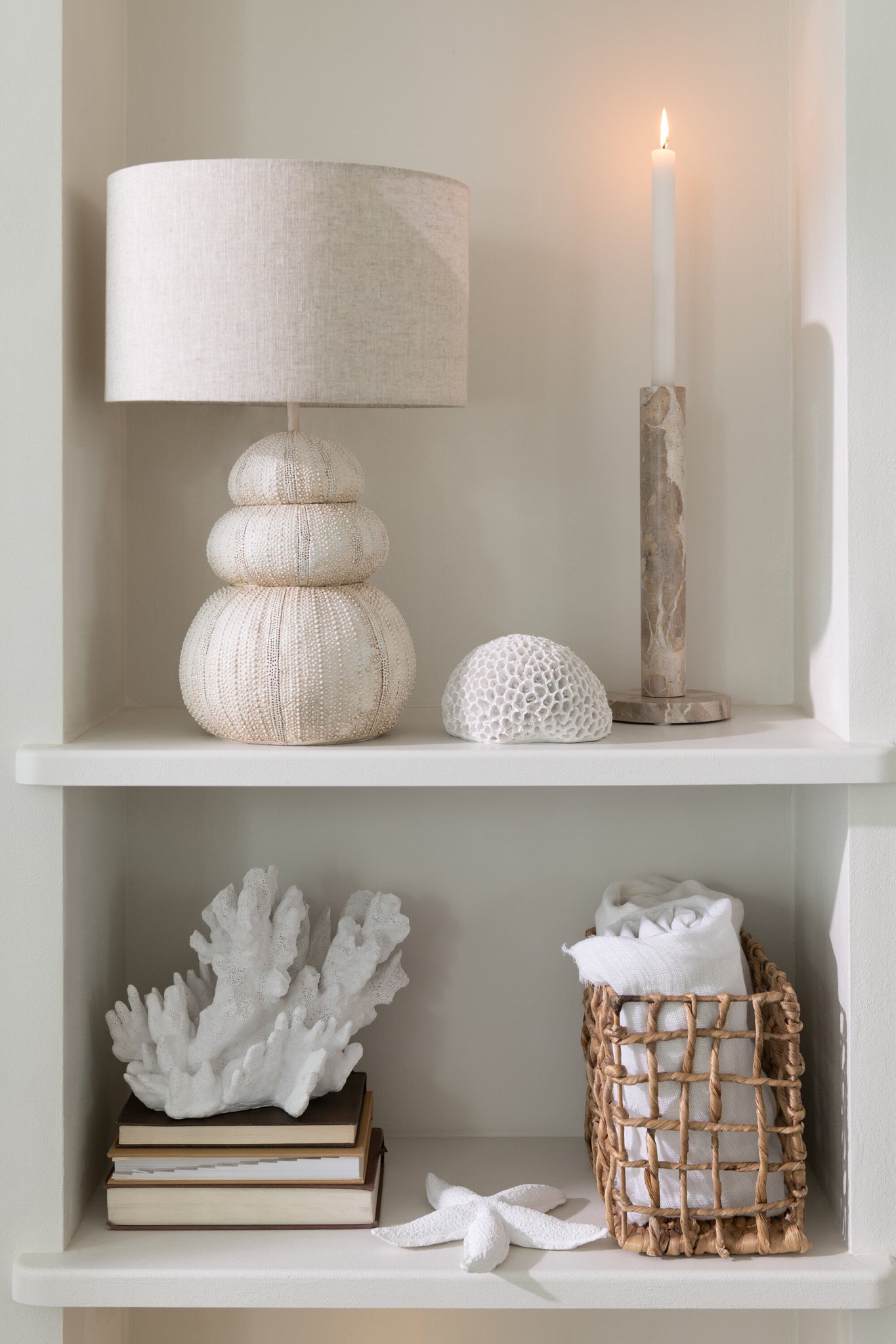 Lamp Table Urchin Poly Beige