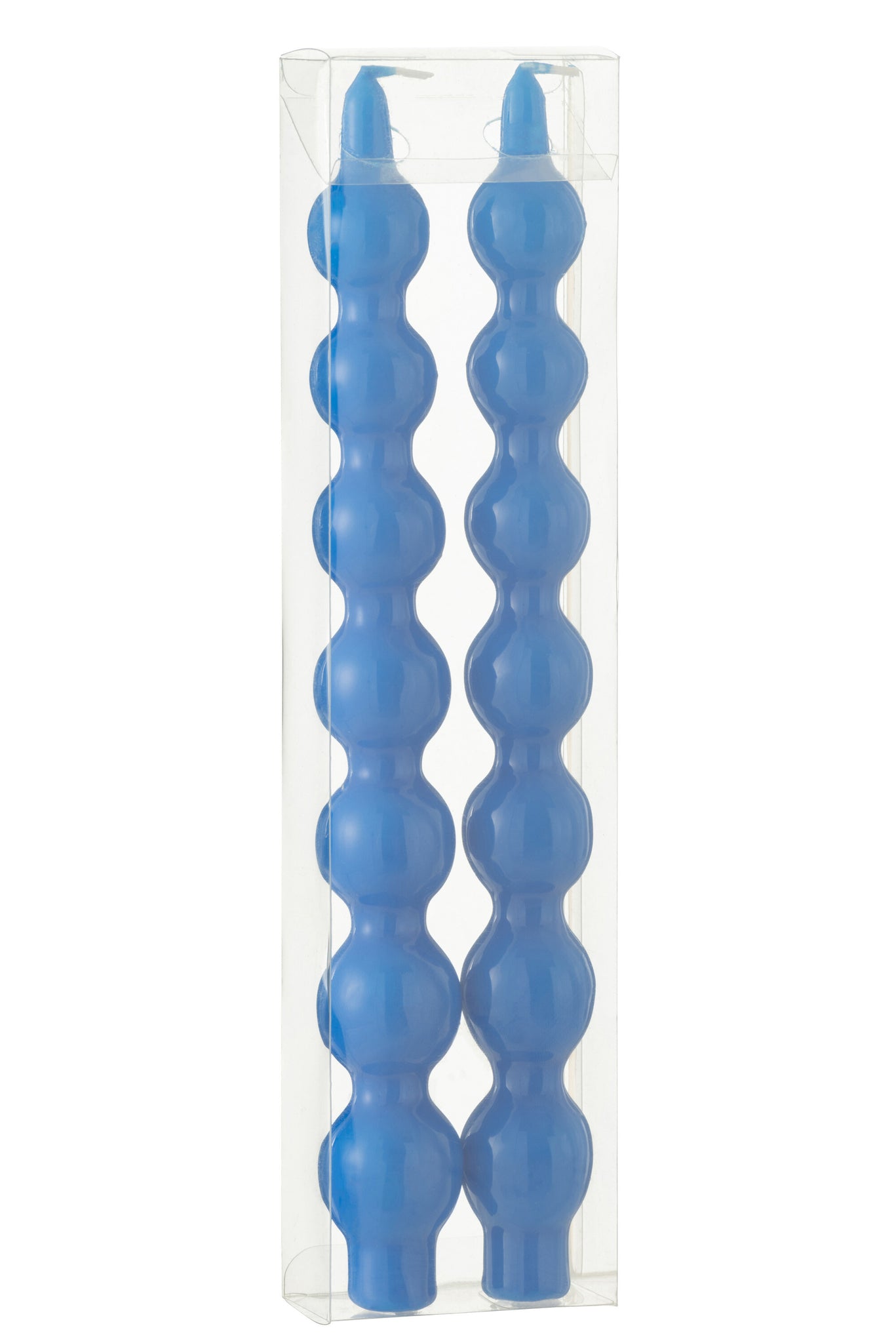 Schachtel mit 2 Kerzen, Kürbis, blau-5H