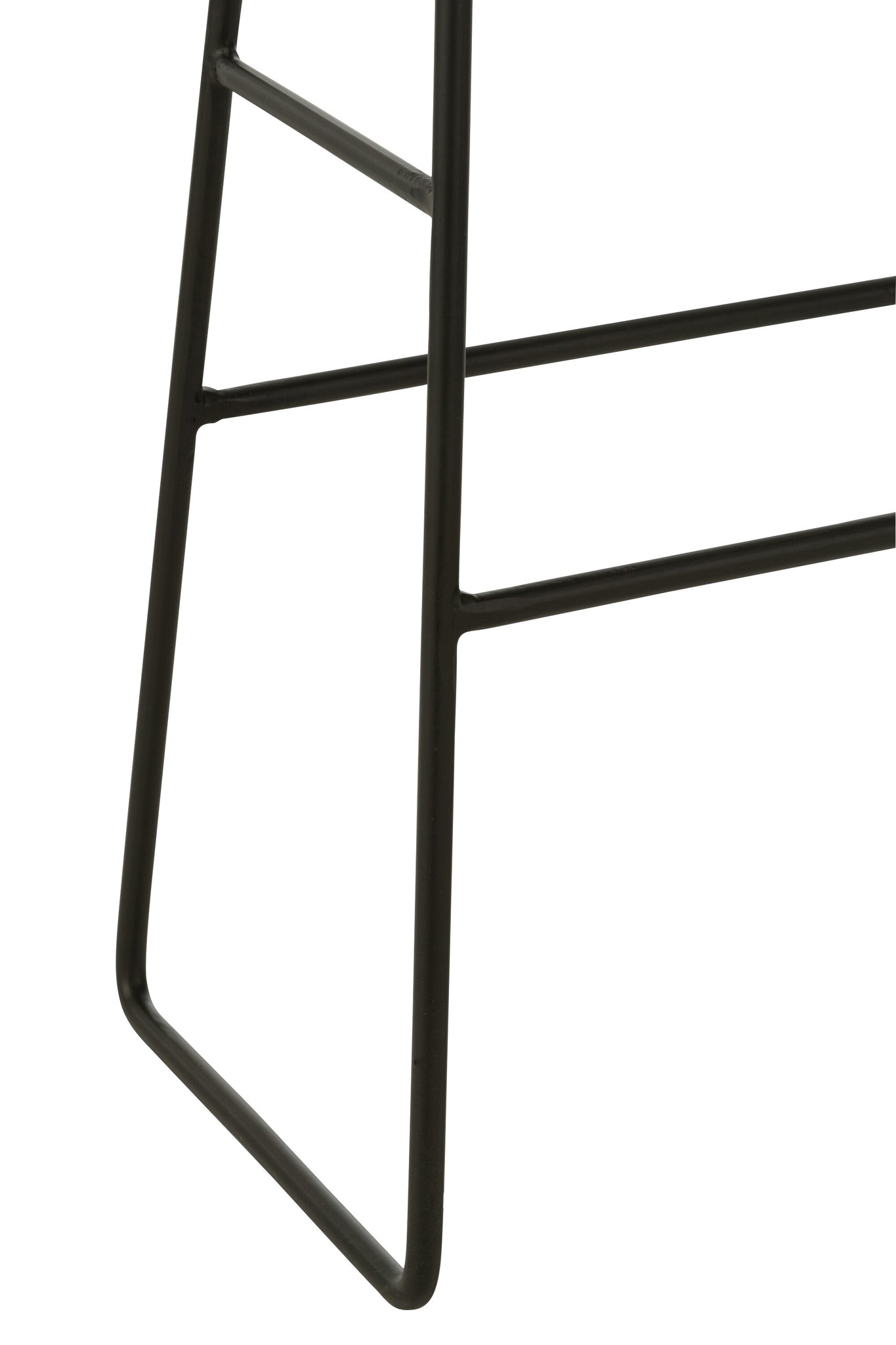 Stool Rectangular Recycle Teak Black Large