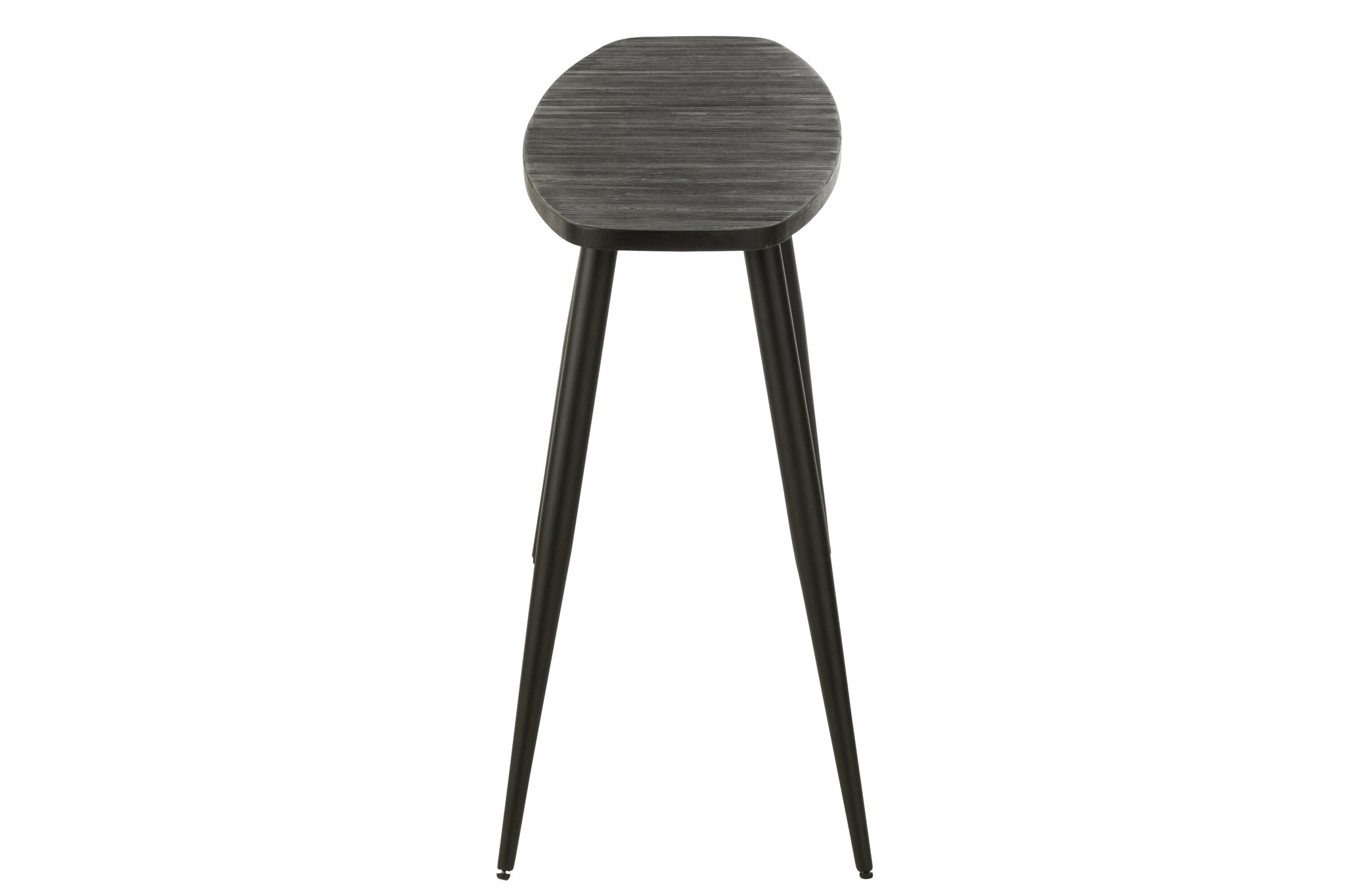 Konsole Oval Recycle Teak Schwarz