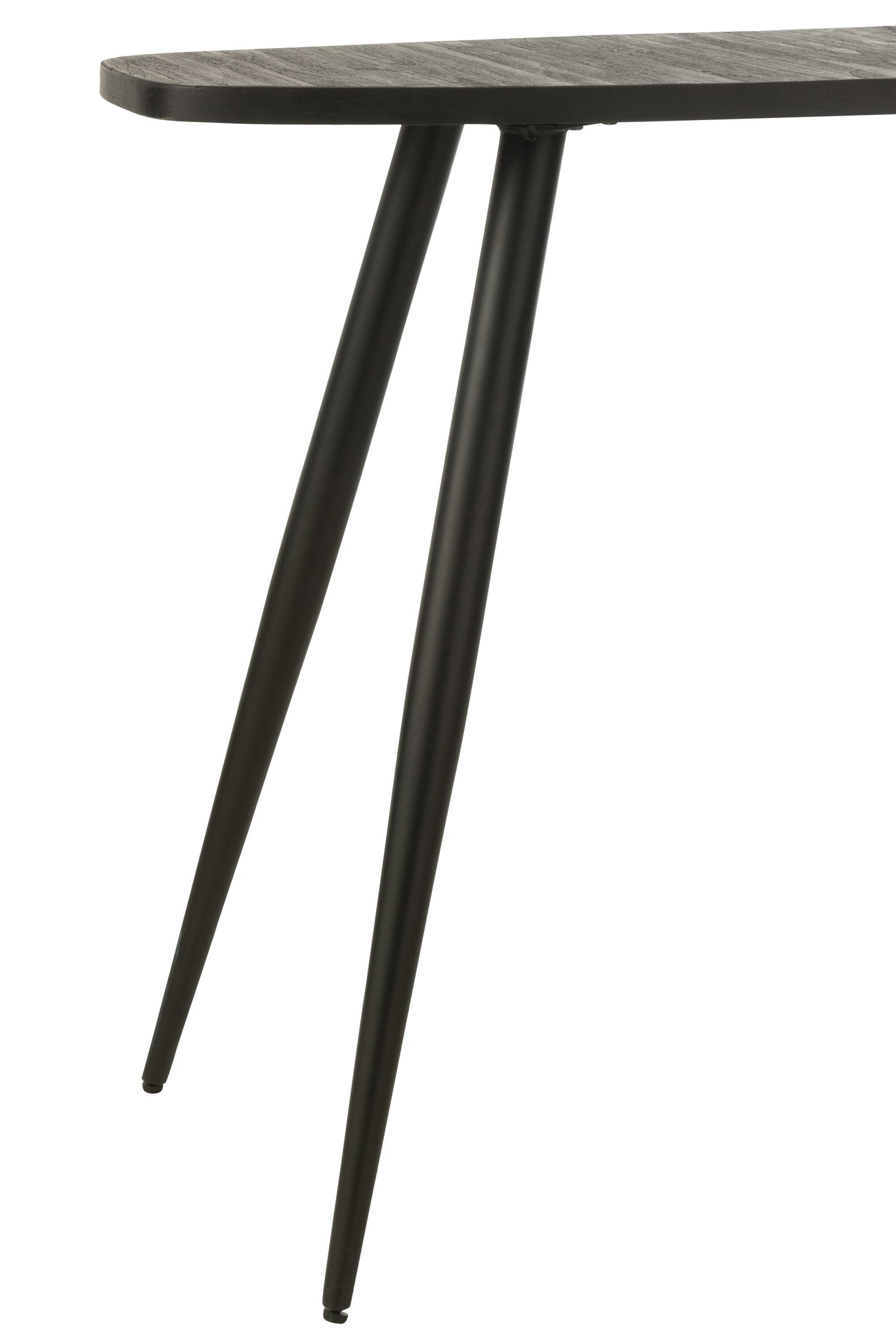 Konsole Oval Recycle Teak Schwarz