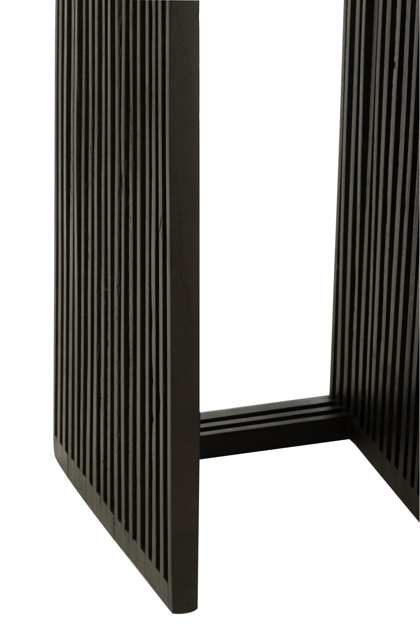 Set Of 2 Side Tables Cubic Recycle Teak Black