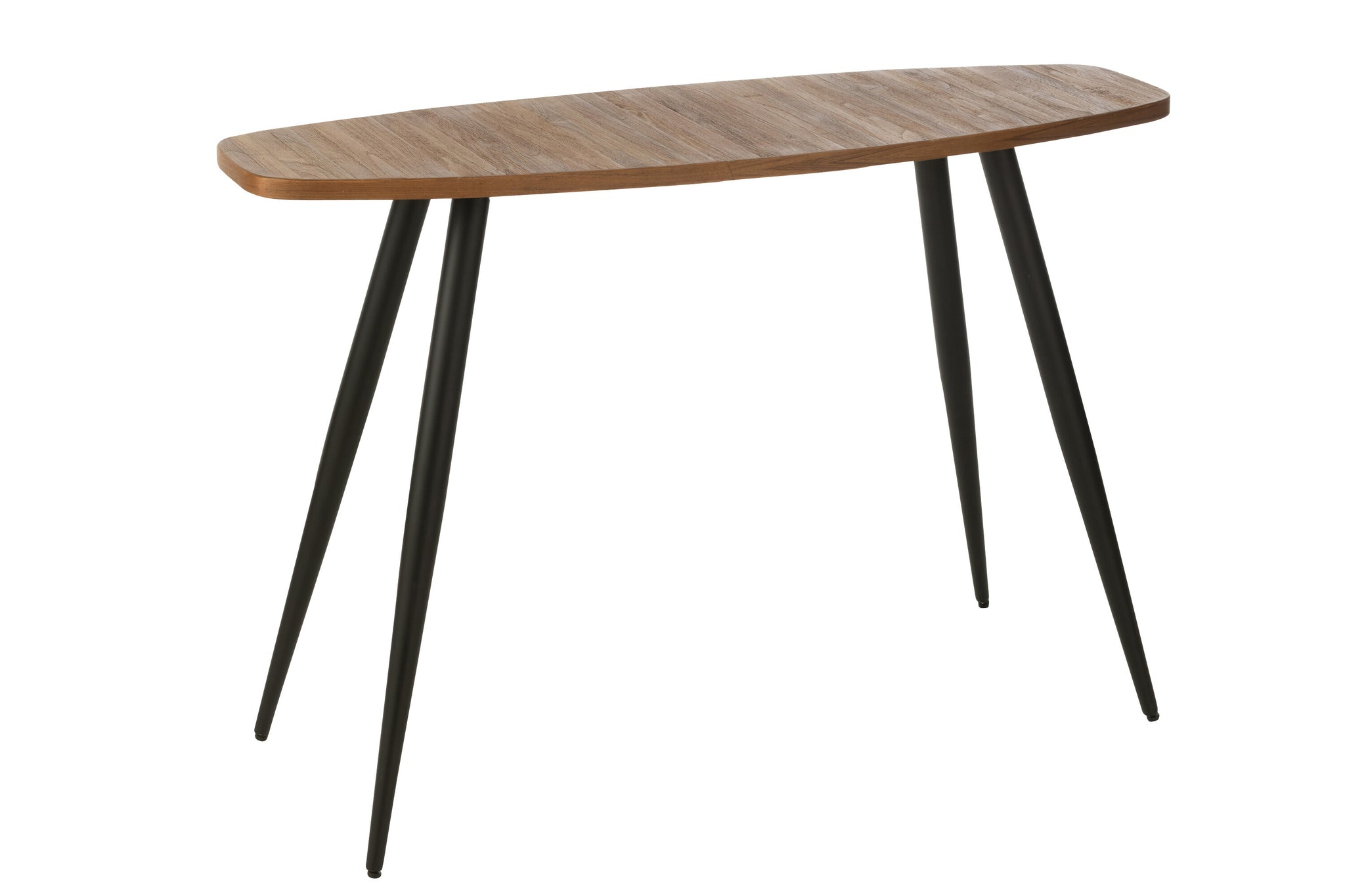 Konsole Oval Recyceltes Teakholz Natur