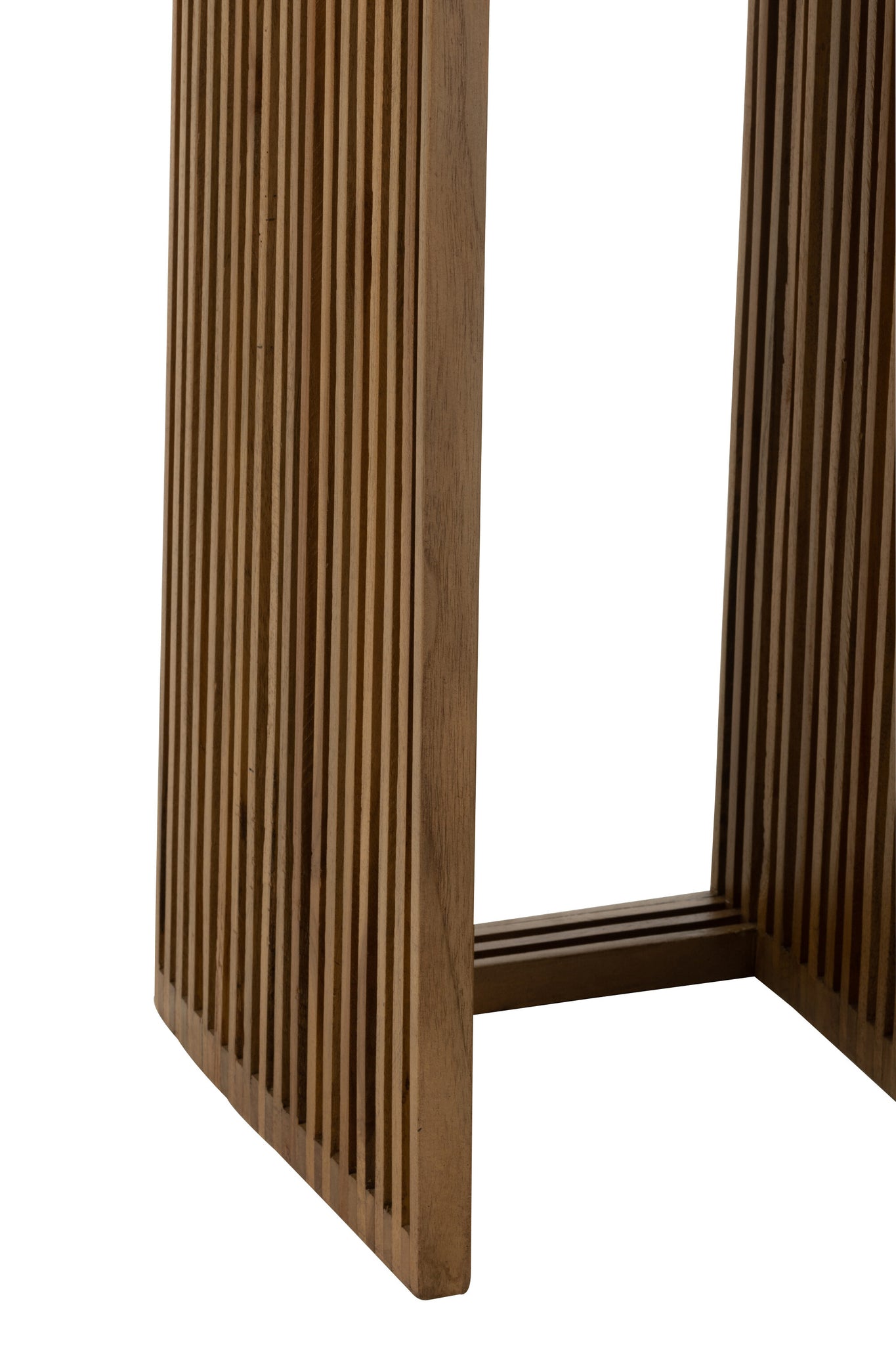 Set Of 2 Side Tables Cubic Recycle Teak Natural