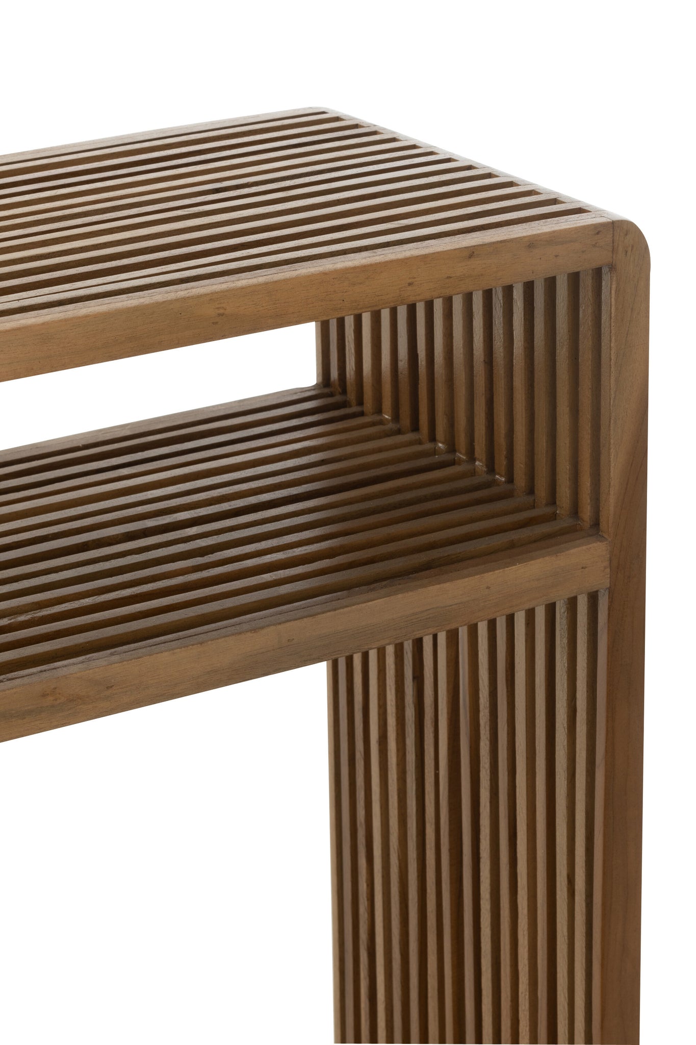 2er-Set Konsolen mit Ablage, recyceltes Teakholz, natur